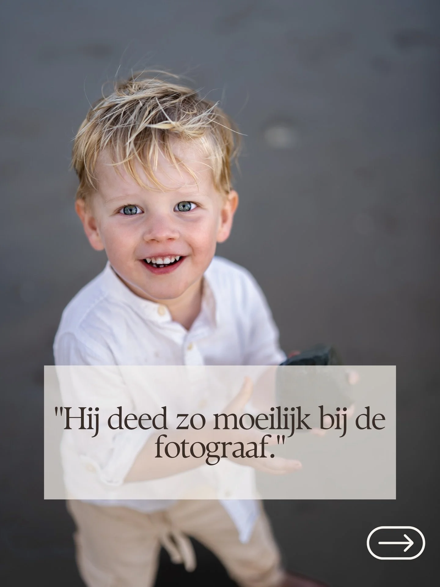 Ik hoor deze zin vaak. Van ouders die thuiskomen van een fotoshoot met een naar gevoel. Die zich afvragen of het aan hun kind ligt. Of zij iets verkeerd hebben gedaan.
Het antwoord is nee.

Een hoogsensitief kind dat &ldquo;moeilijk doet&rdquo; bij e