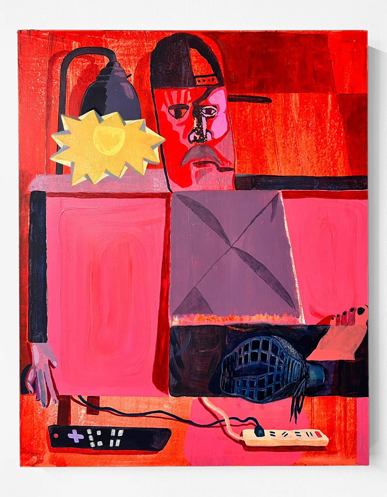  Channel Surfer , 2025 
Acrylic and oil on cradled panel
 
20 x 16 in