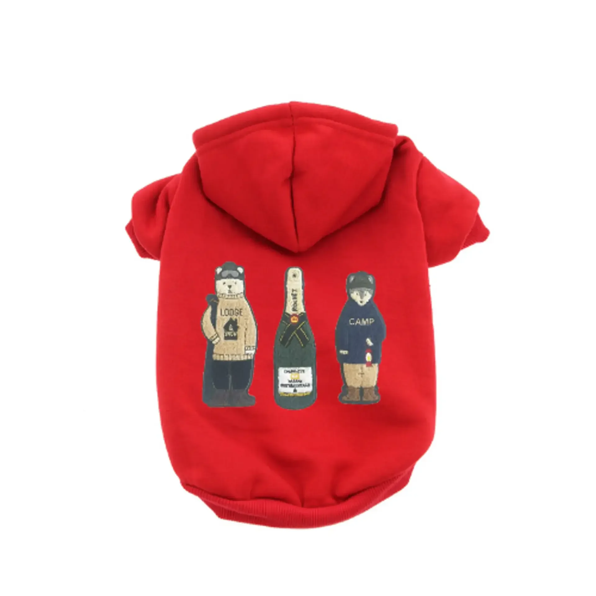 Après Ski Hoodie - Champagne Bear Lodge & Camp Design Black Dog Sweatshirt | Bougie Buddy BarkFifthAve302