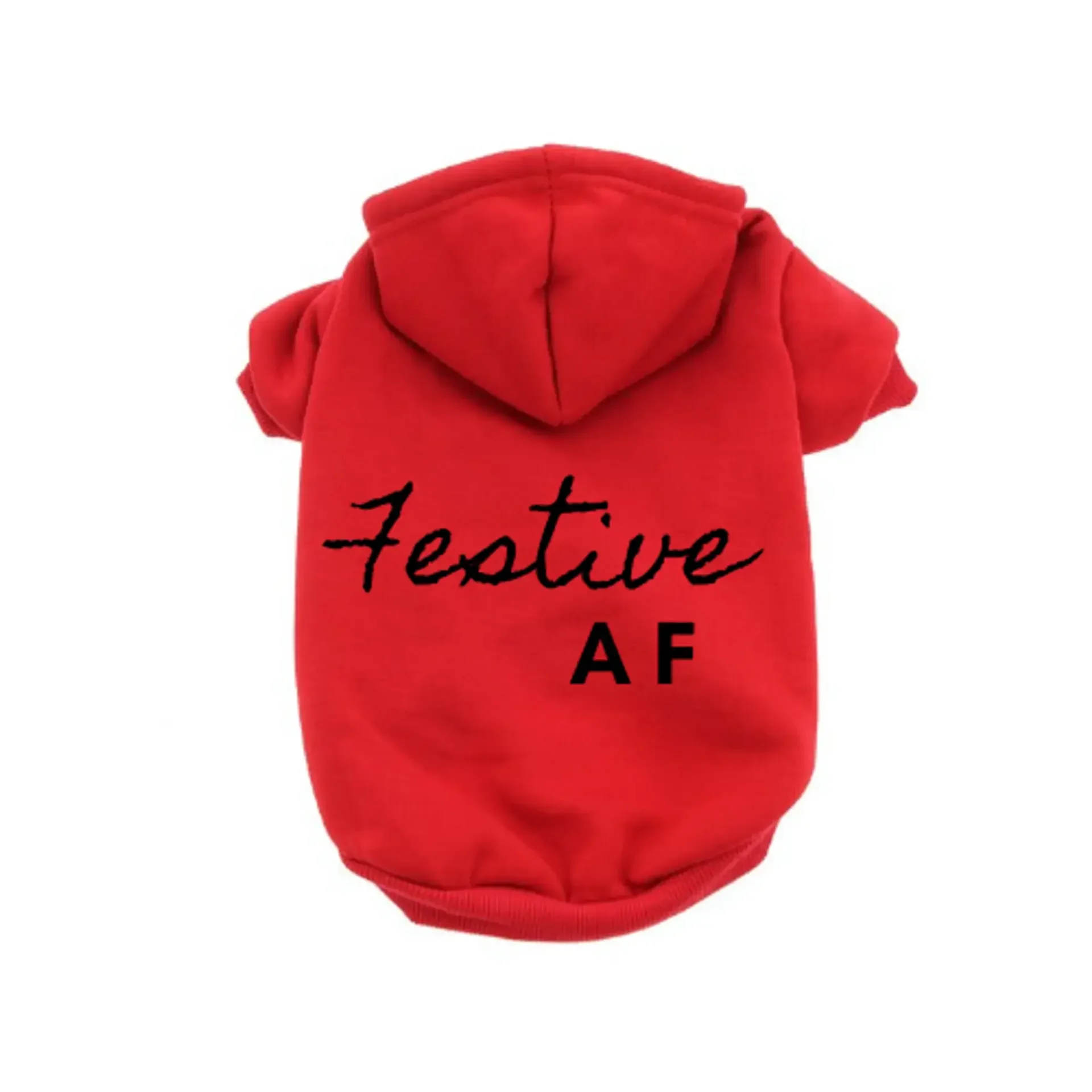 Festive AF Dog Hoodie - Pink Holiday Sassy Pet Sweatshirt | Bougie Buddy BarkFifthAve4692
