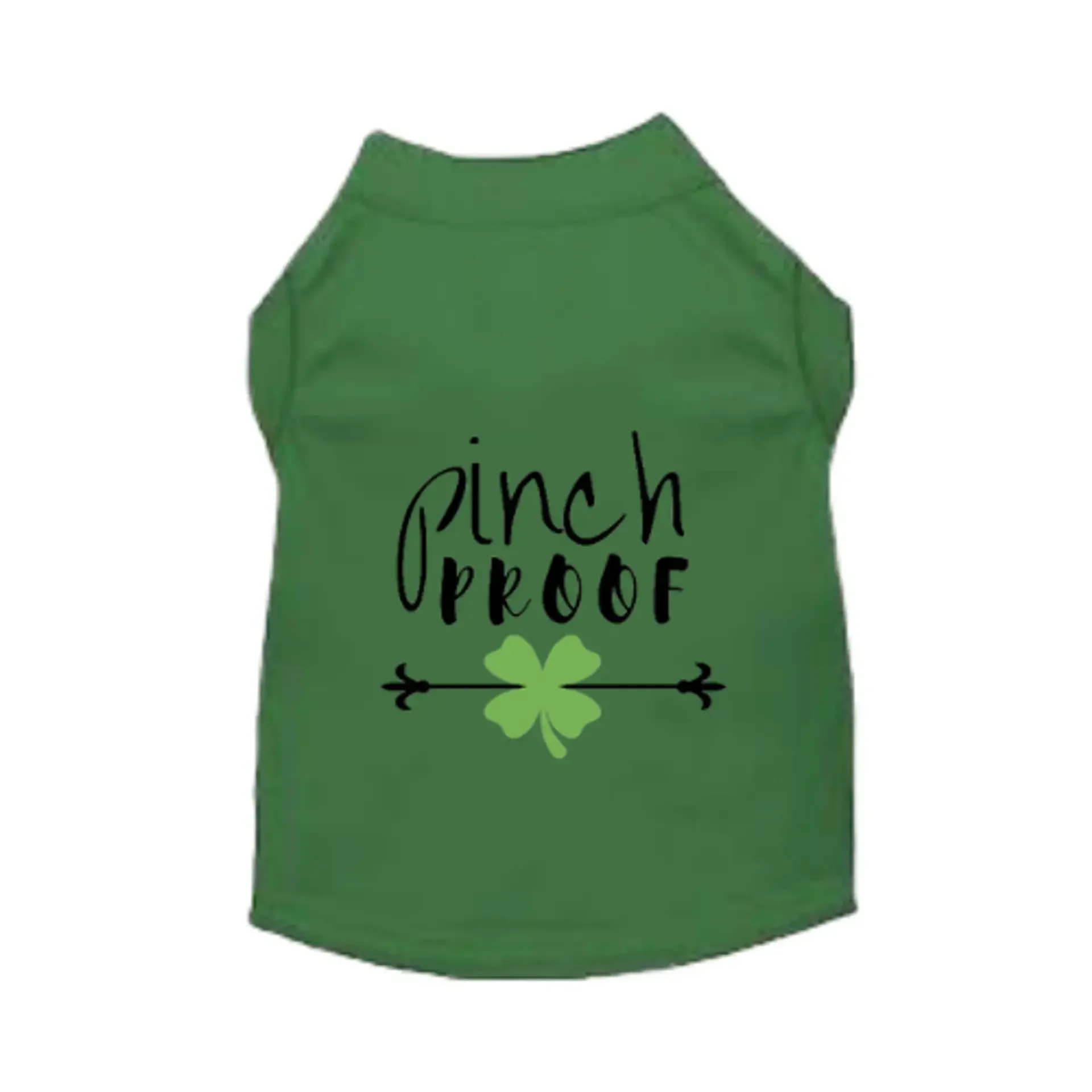 Pinch Proof Dog Shirt - Green St Patrick's Day Shamrock Bougie Pet Tee | Bougie Buddy BarkFifthAve2802