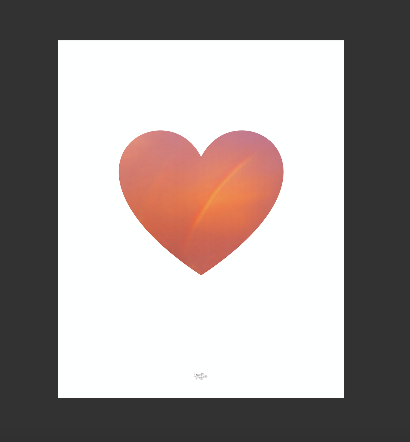 Test 1 - Heart Skies Coral Glow Rainbow