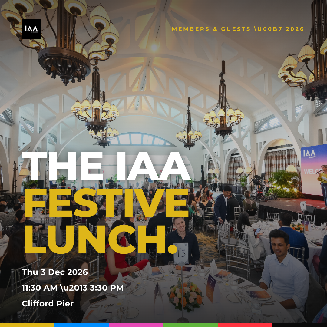 IAA Festive Lunch
Dec 3 2026
Clifford Pier