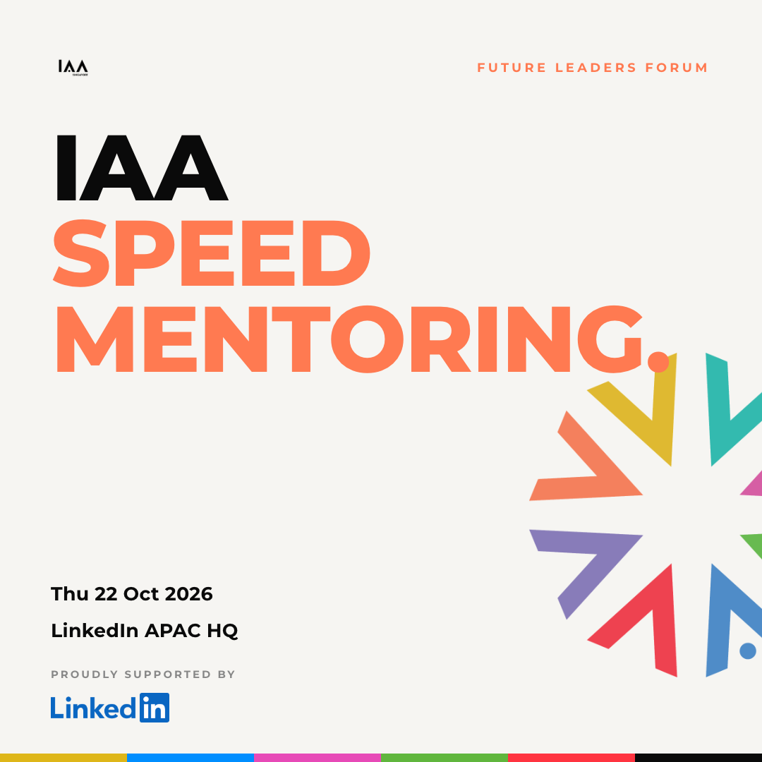 IAA Speed Mentoring
22 Oct 2026
Linkedin APAC HQ