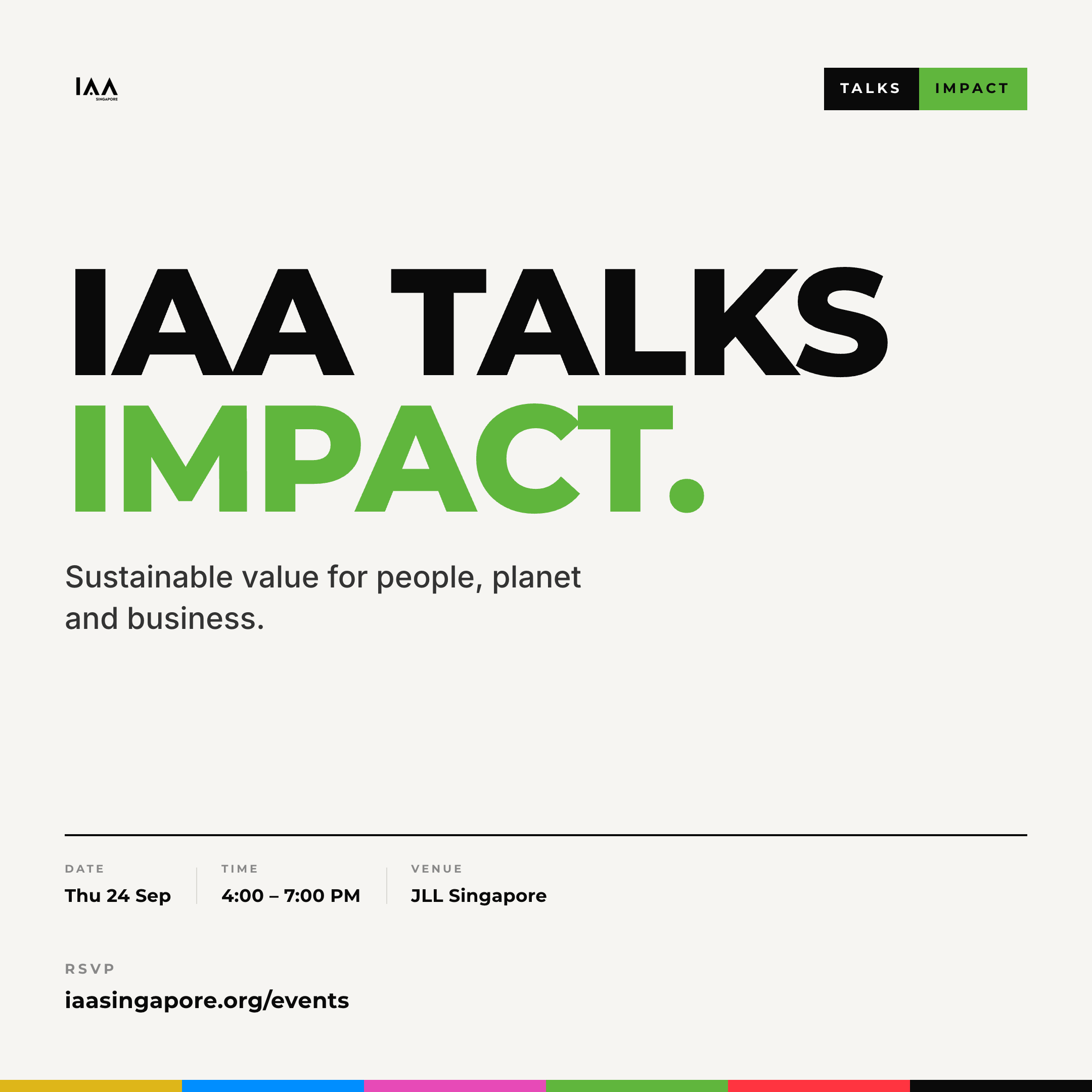 IAA Talks: Impact
Sept 24 2026
JLL Singapore
