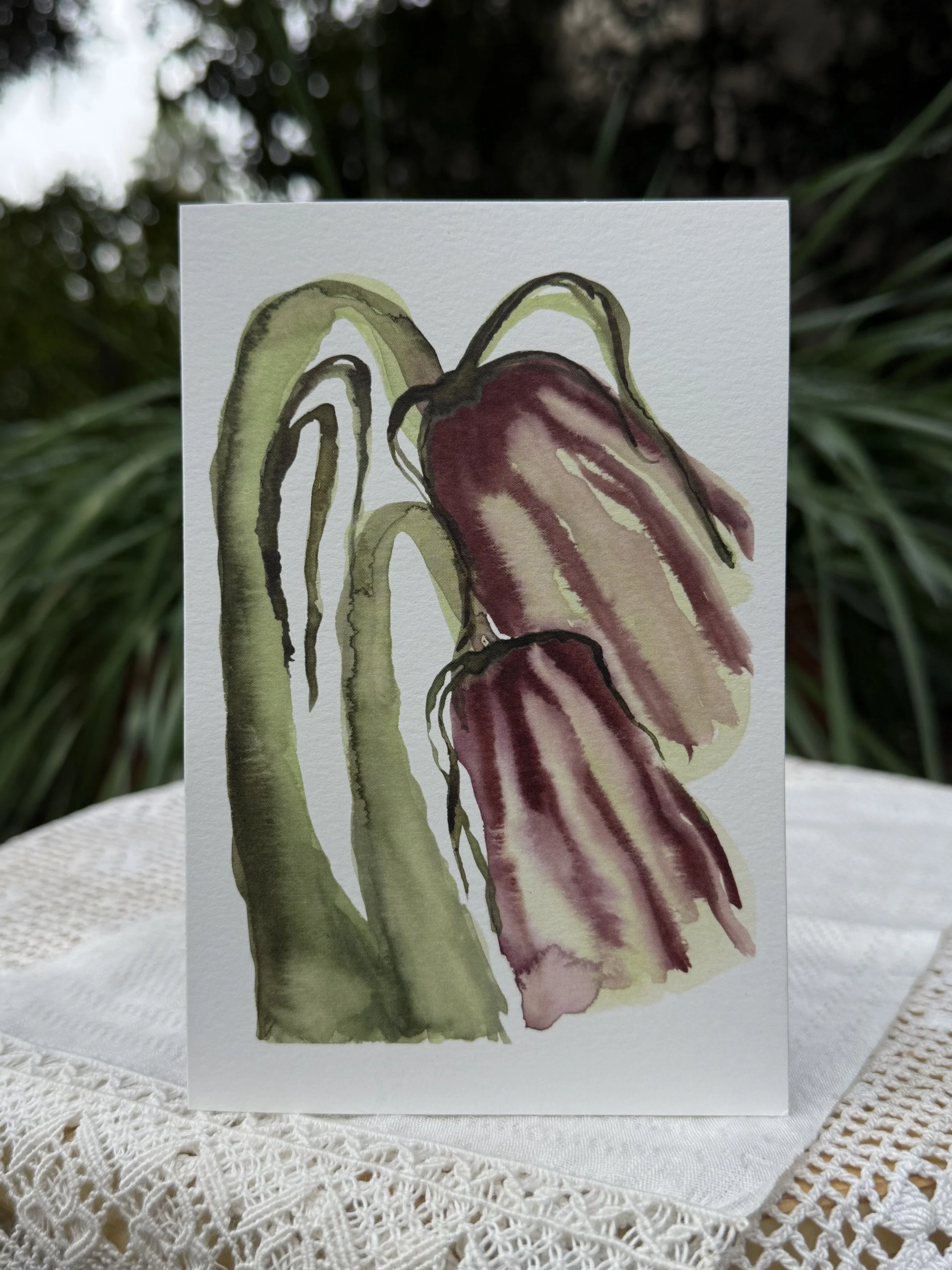 greeting card - bell flowers