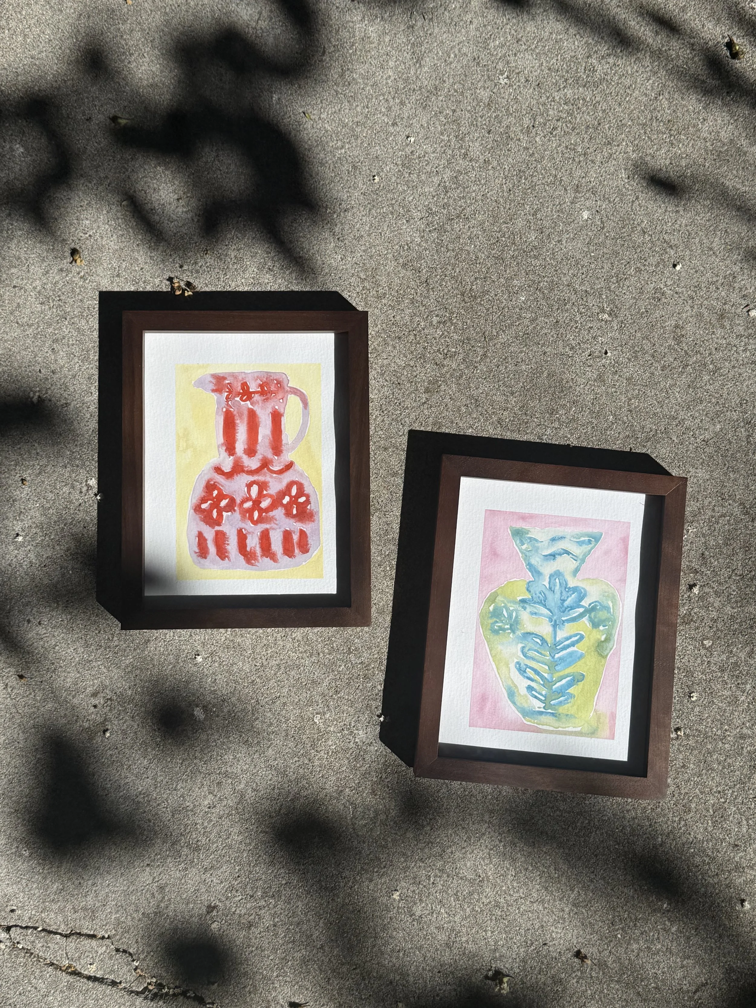 original watercolor - vase series