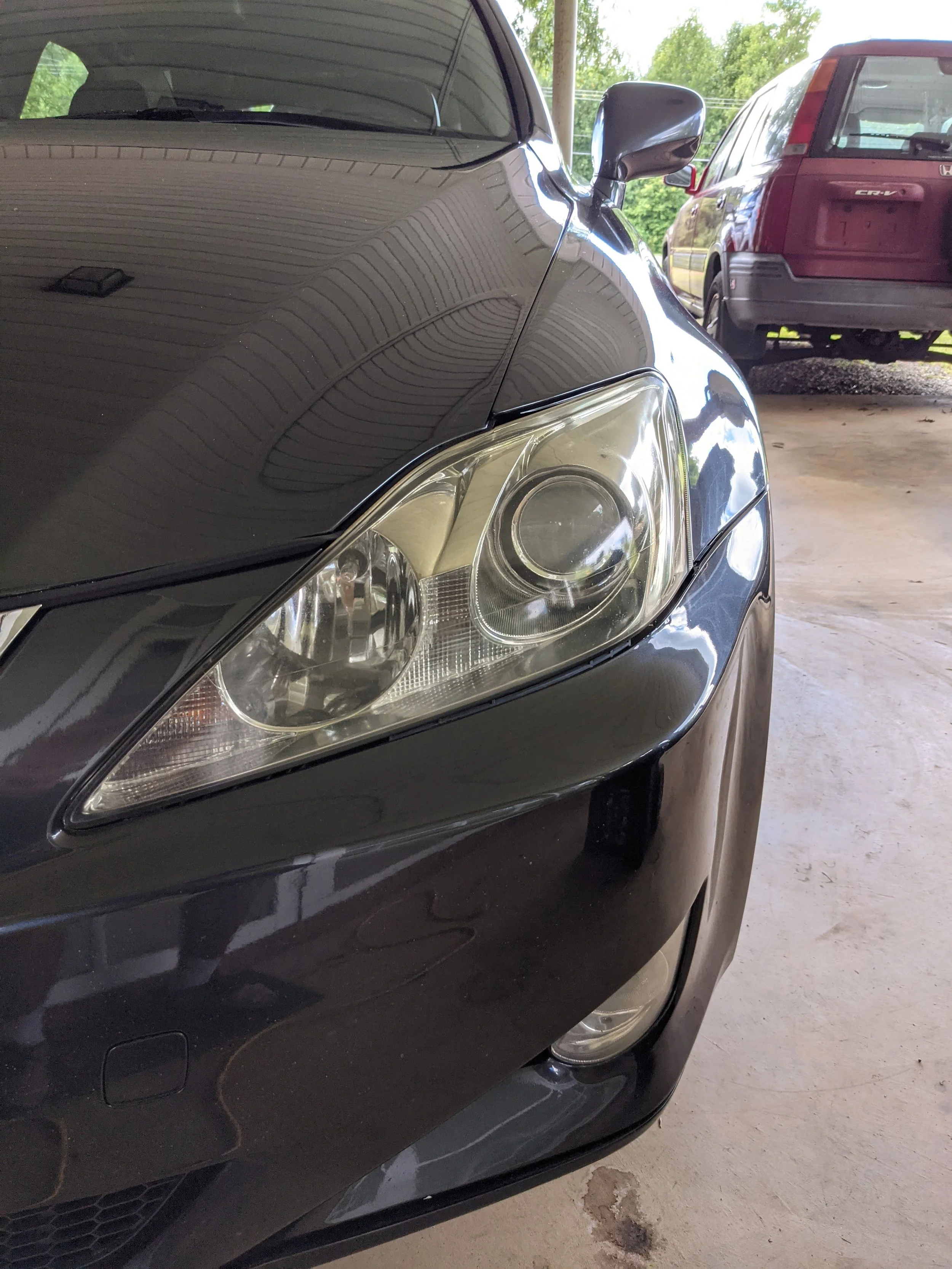 After of headlight restoration on Lexus IS250