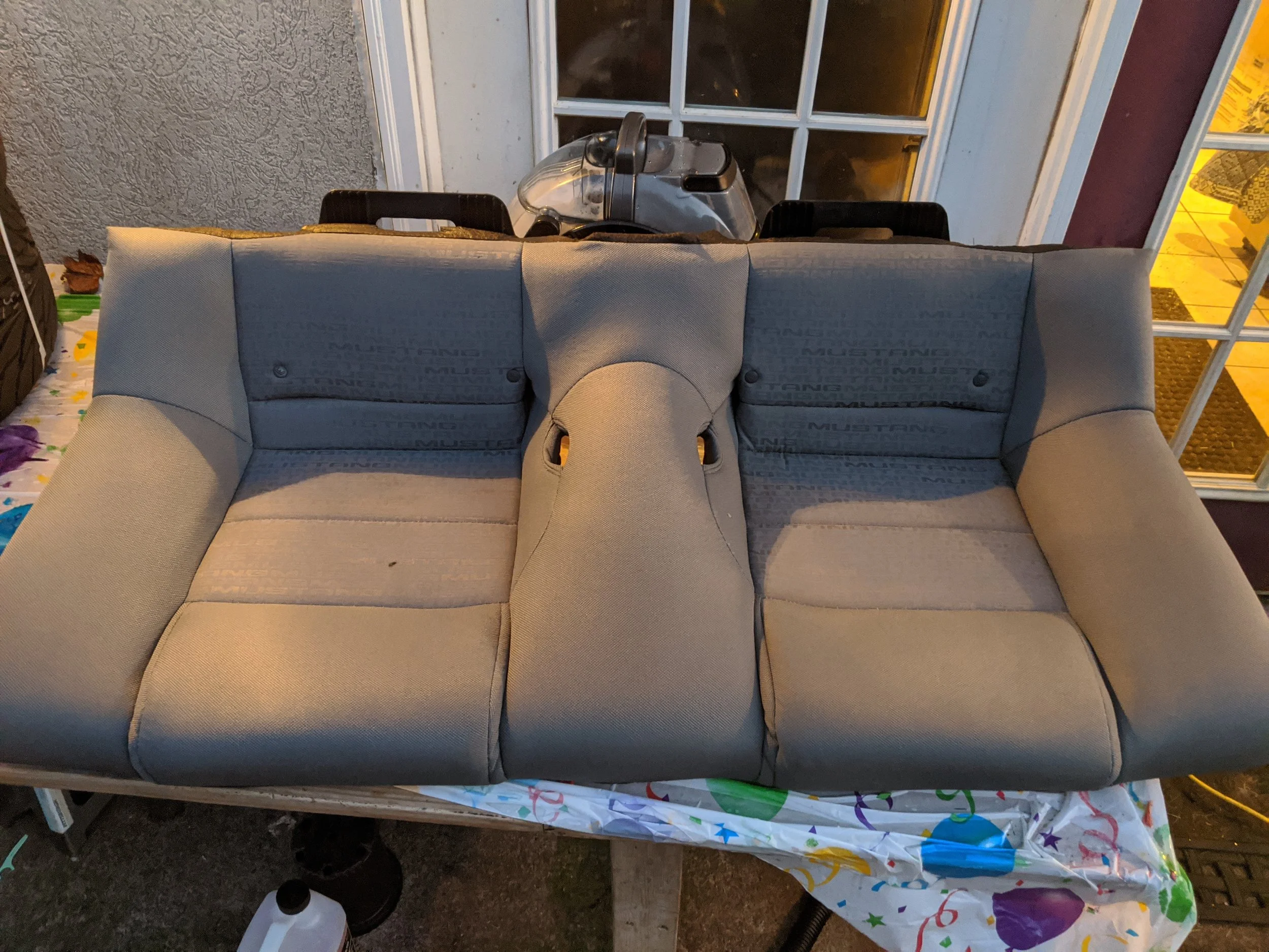 After of Water Extracting on Mustang Rear Seat