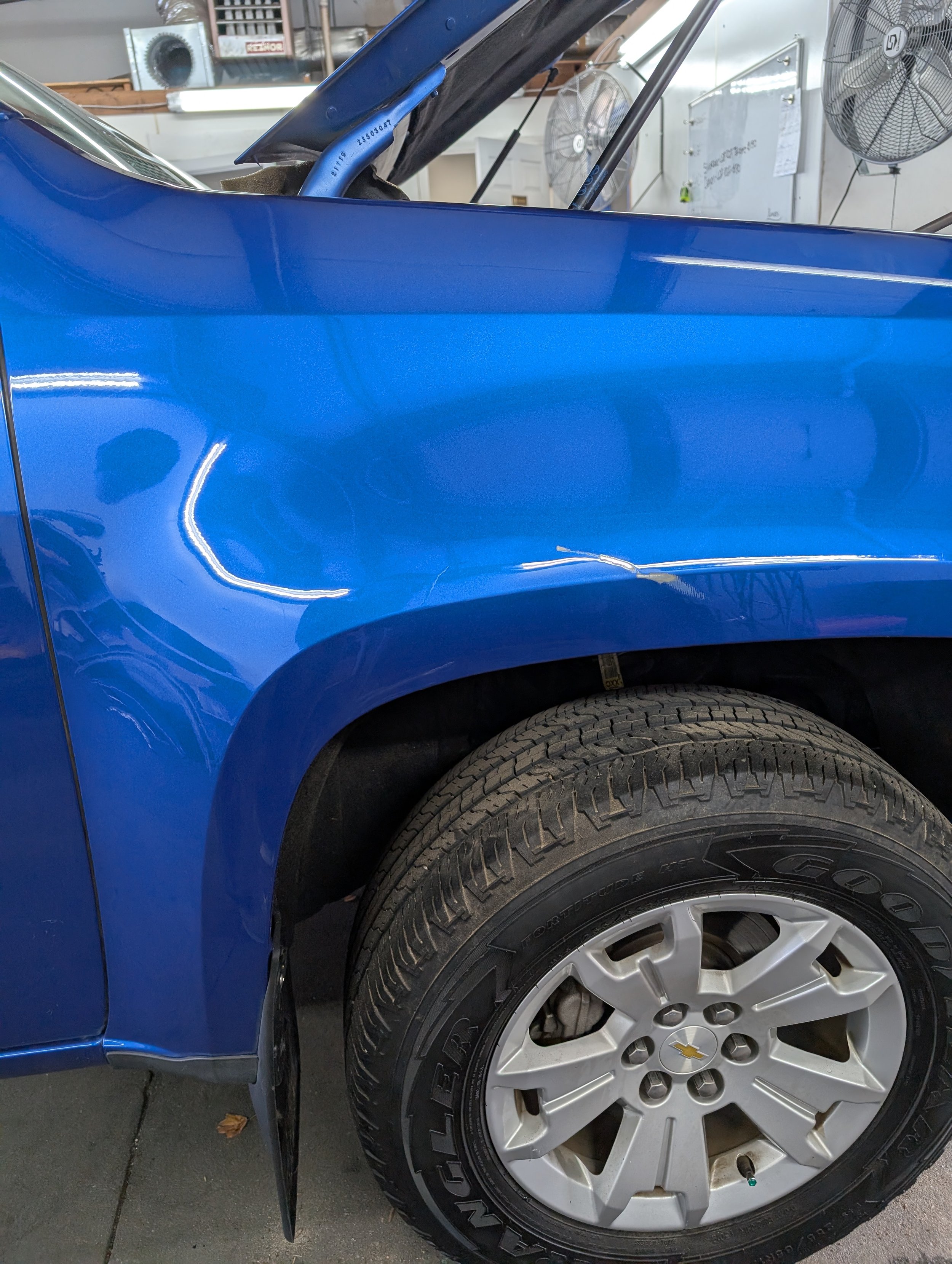 After of PDR on Chevy Colorado right fender
