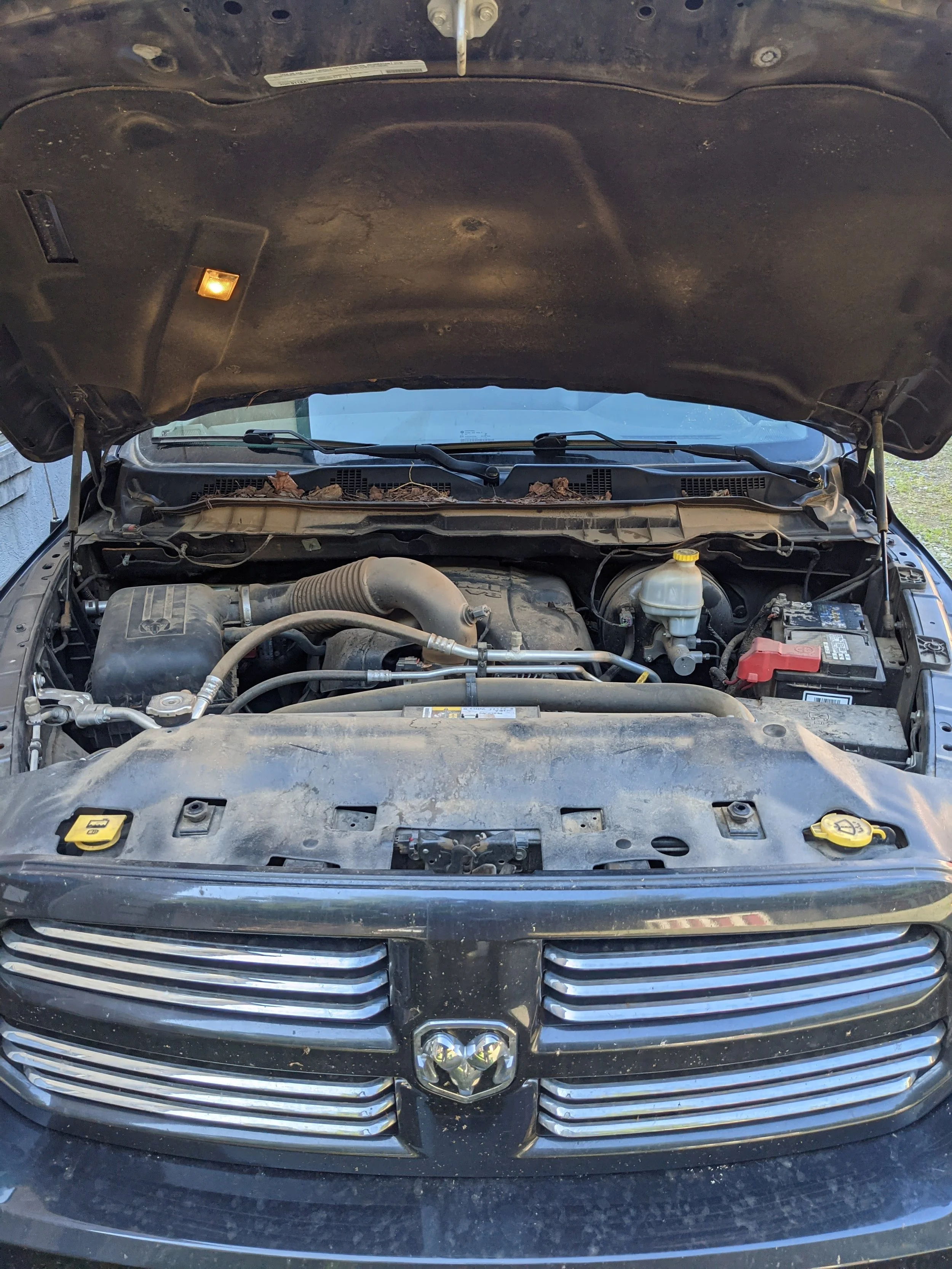 Before of engine cleaning on Ram 1500