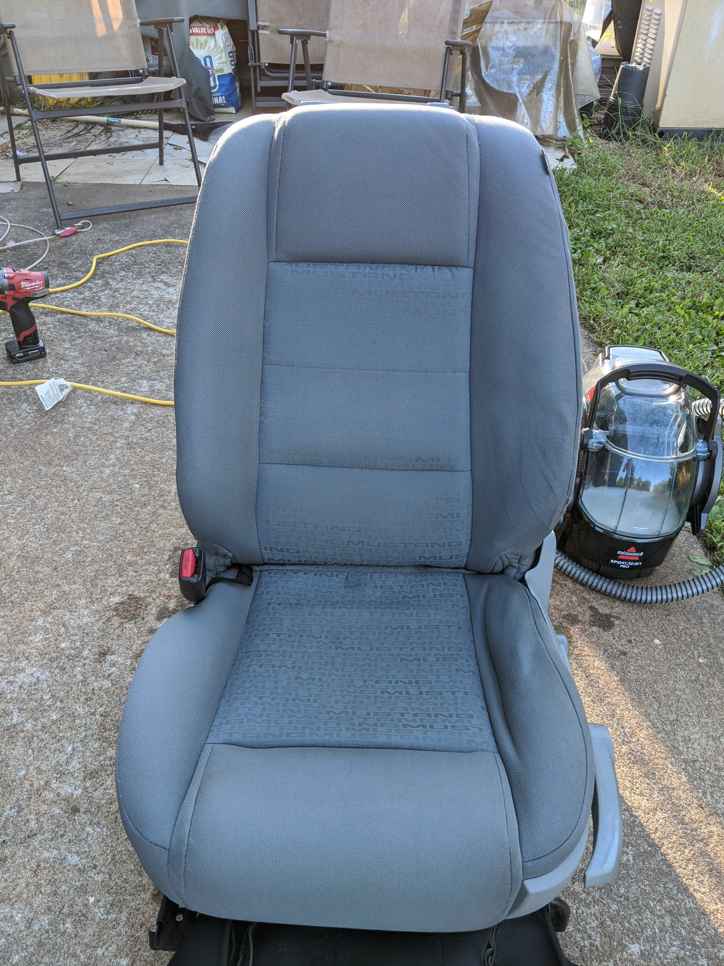 After of Water Extracting on Mustang Seat
