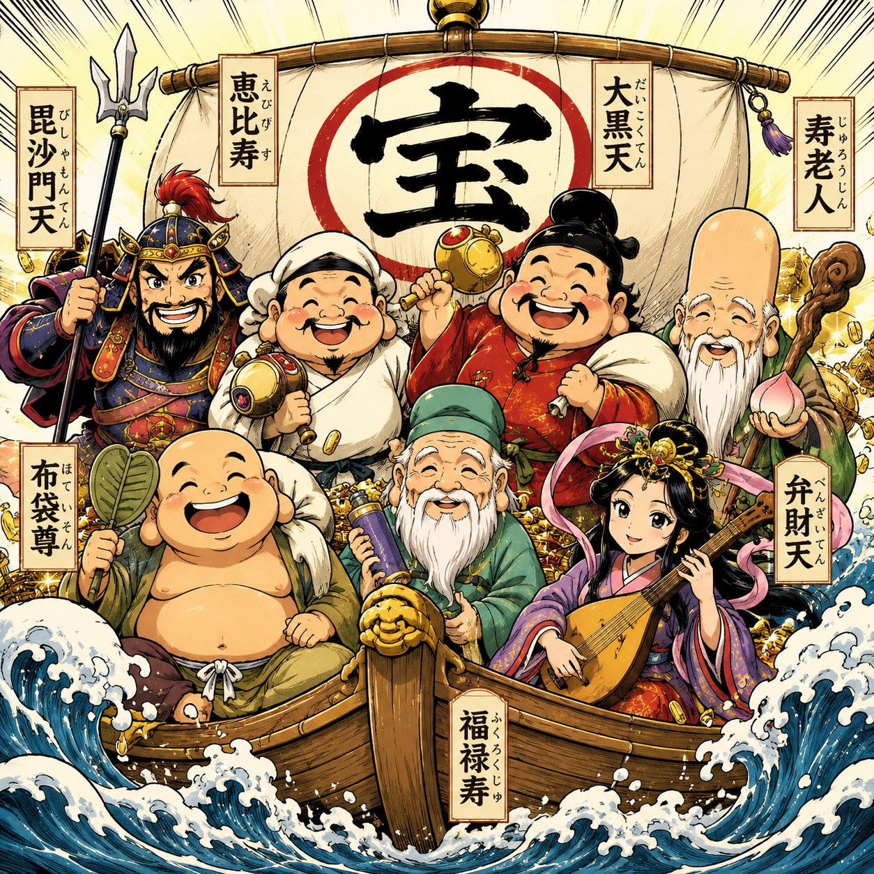 The Seven Lucky Gods in Japanese Buddhism: Mythology, Characteristics, and Worship