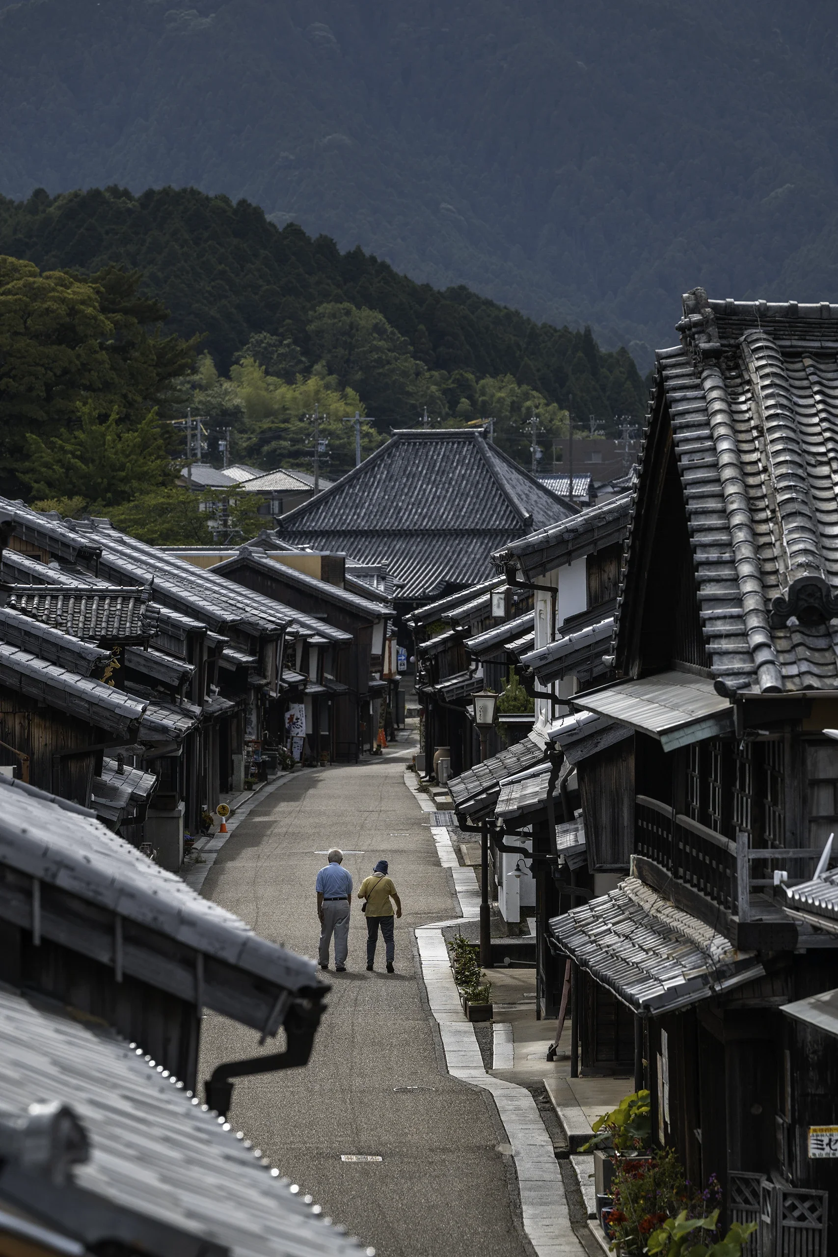 Quiet Morning in Seki-juku, Historic Post Town in Japan