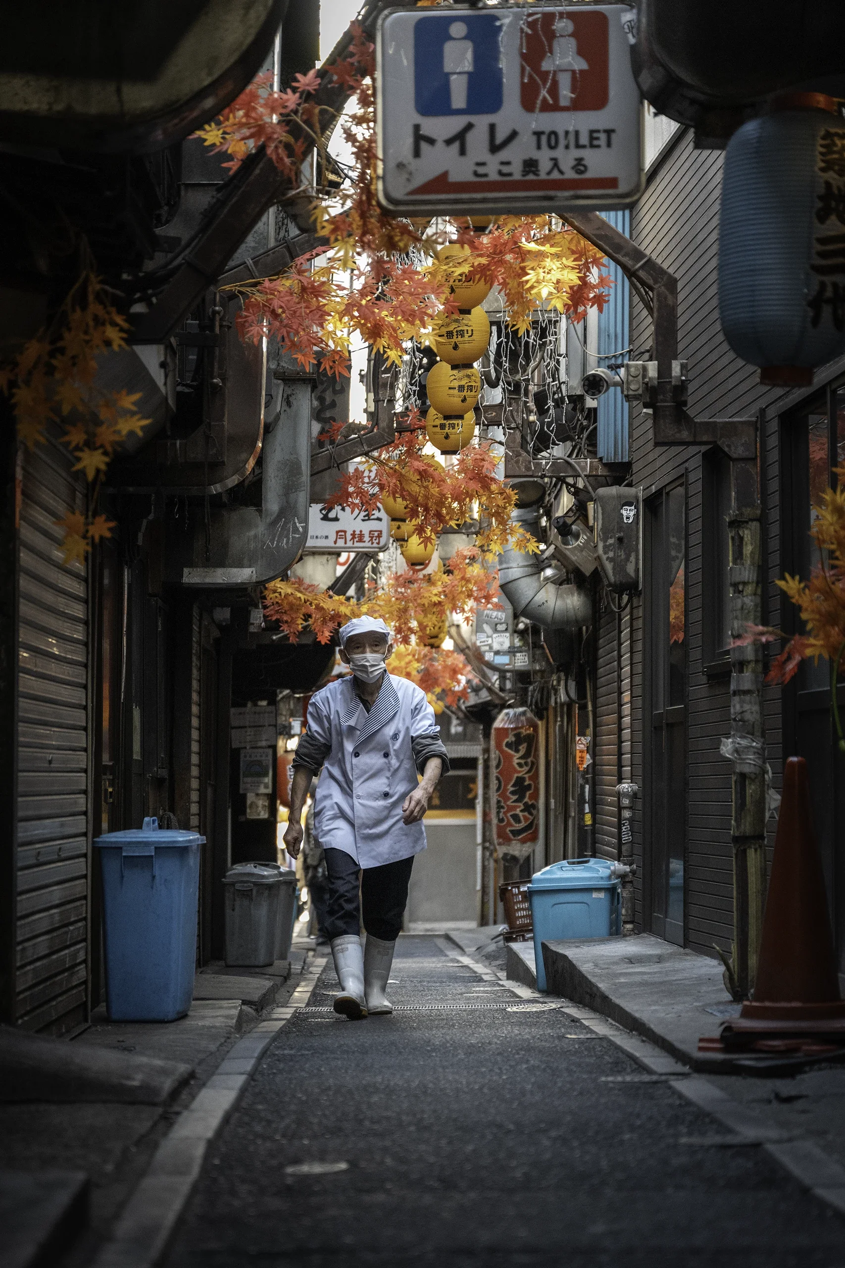 Chef Walking Through Omoide Yokocho