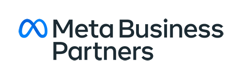 Meta Business Partners logo with a blue infinity symbol and black text.