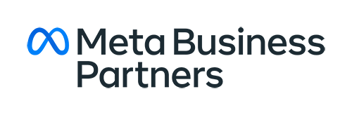 Meta Business Partners logo in black and blue.