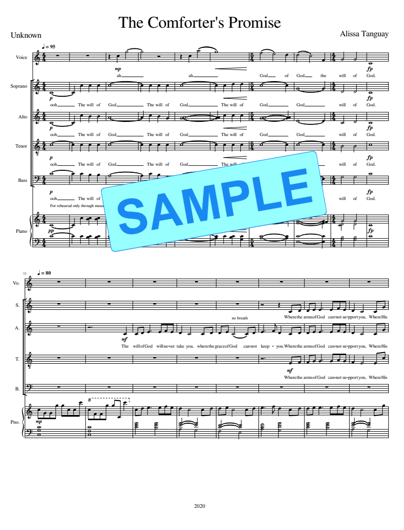 The Comforter's Promise - SATB, soprano descant, and piano