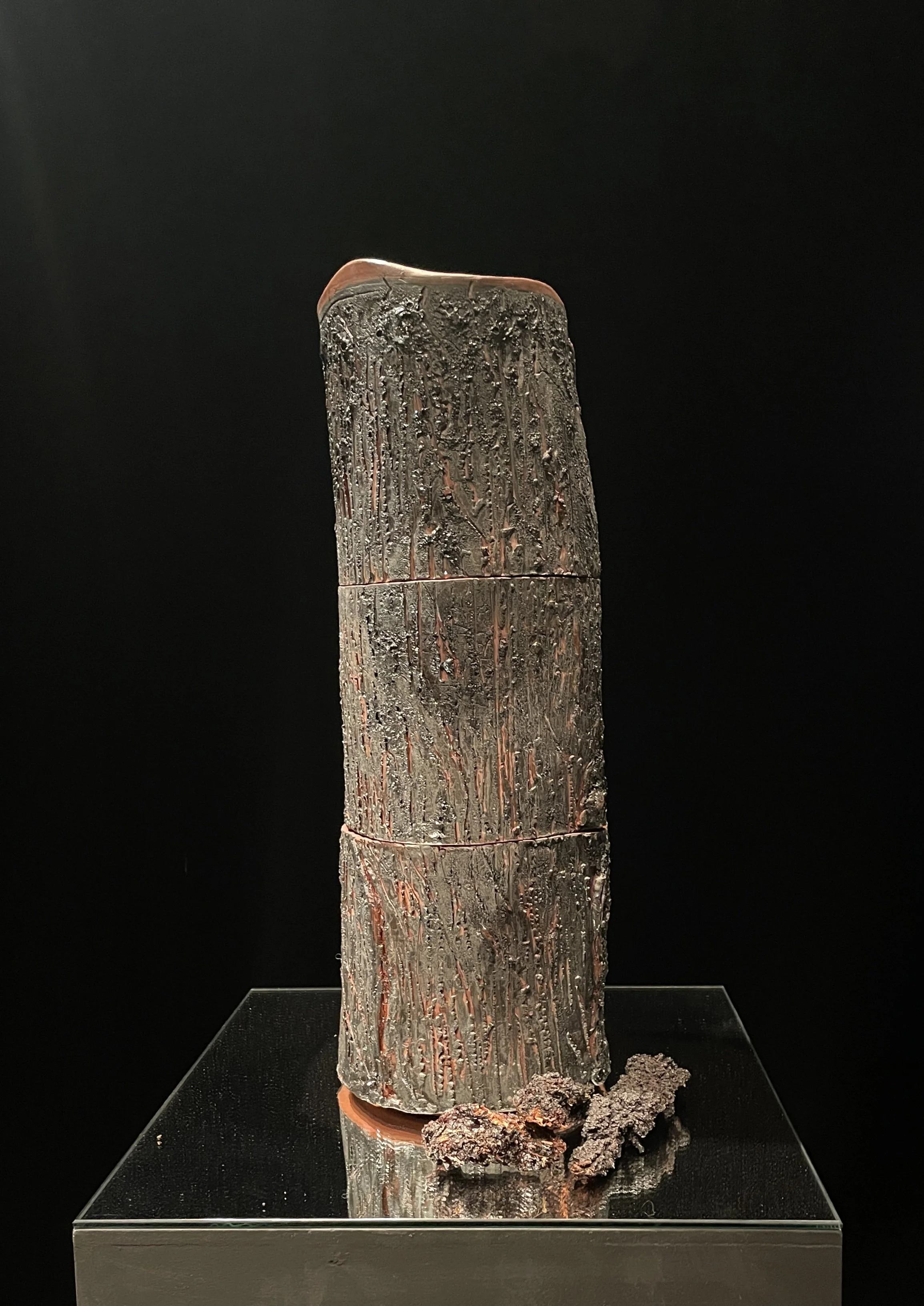 Ceramic sculpture based on Ironbark tree