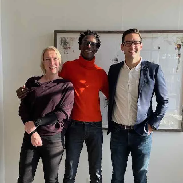 Cinda Manins, Robert Lee Davis, and Josh Burns, Labour MP