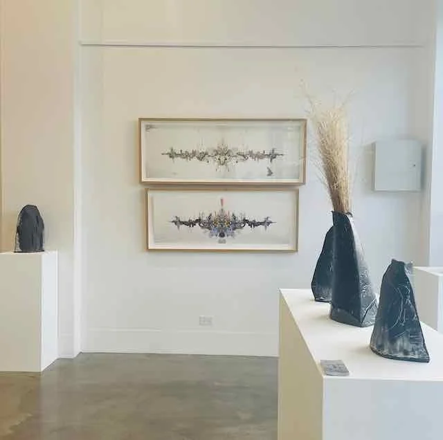 Ceramics: Cinda Manins, wall work: Robert Lee Davis