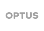 Optus logo in gray with bold lettering