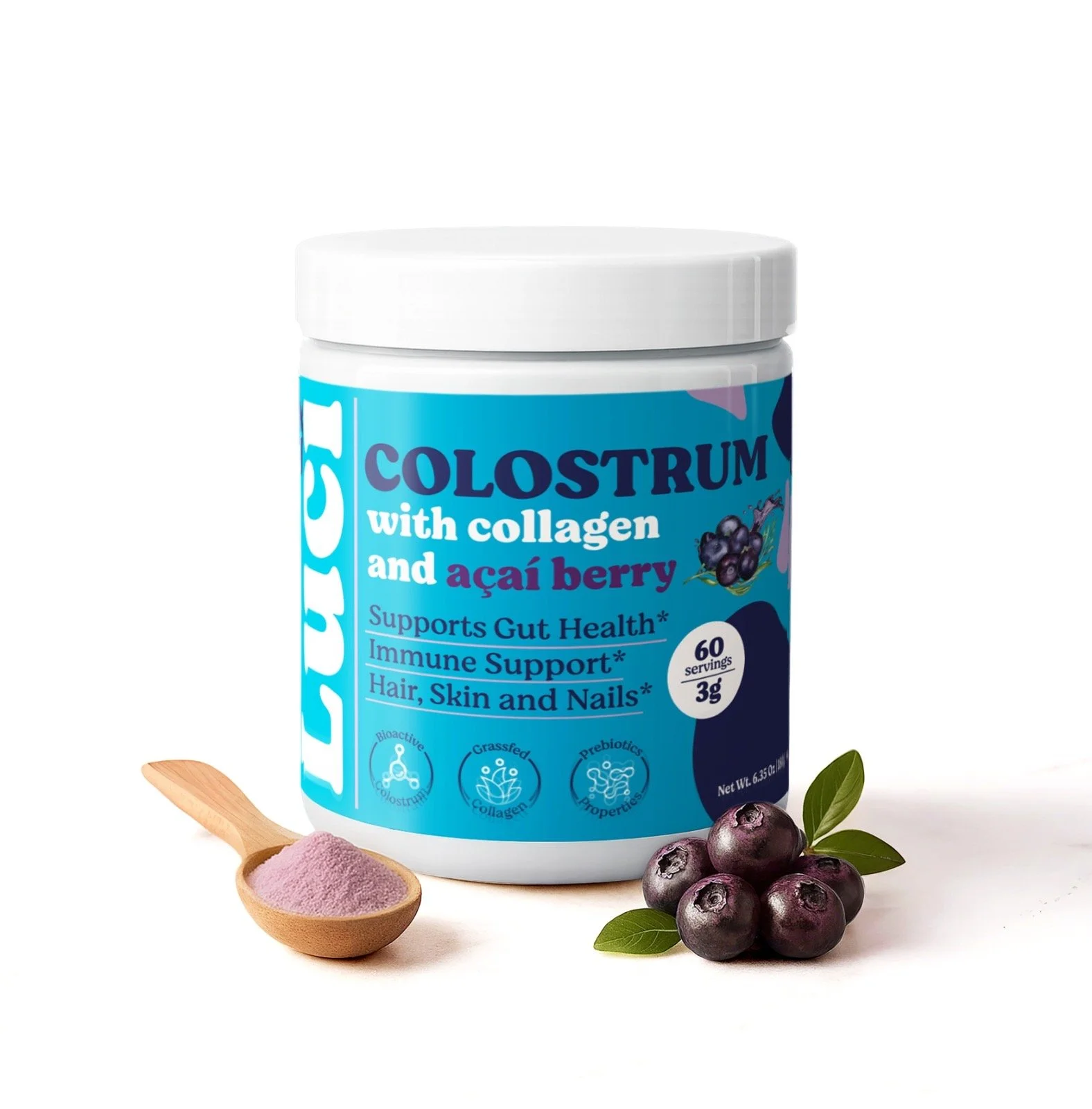 Luci Colostrum, Collagen and Acai Berry