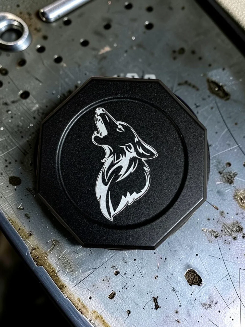 Coyote engraving