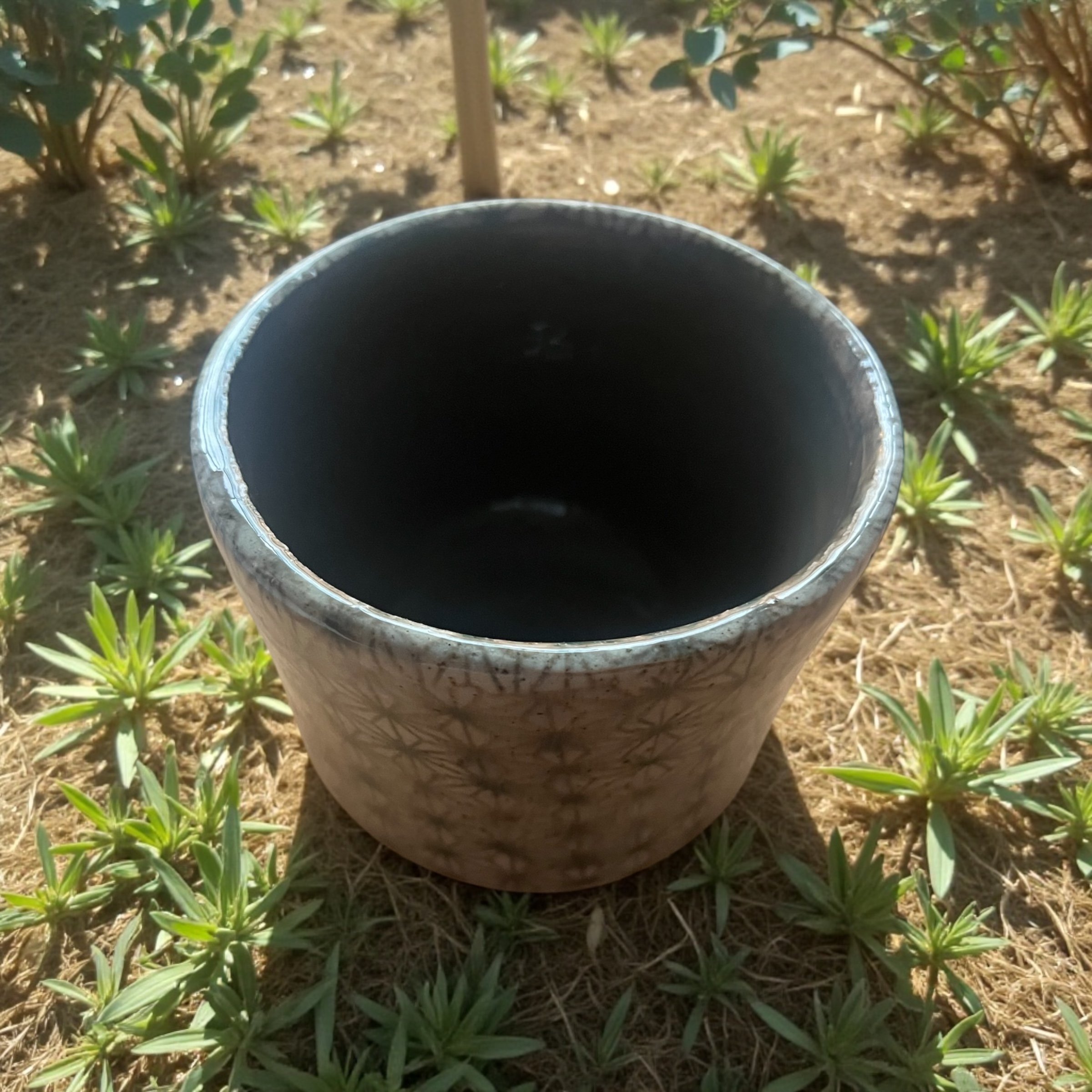 Olive green handleless mug