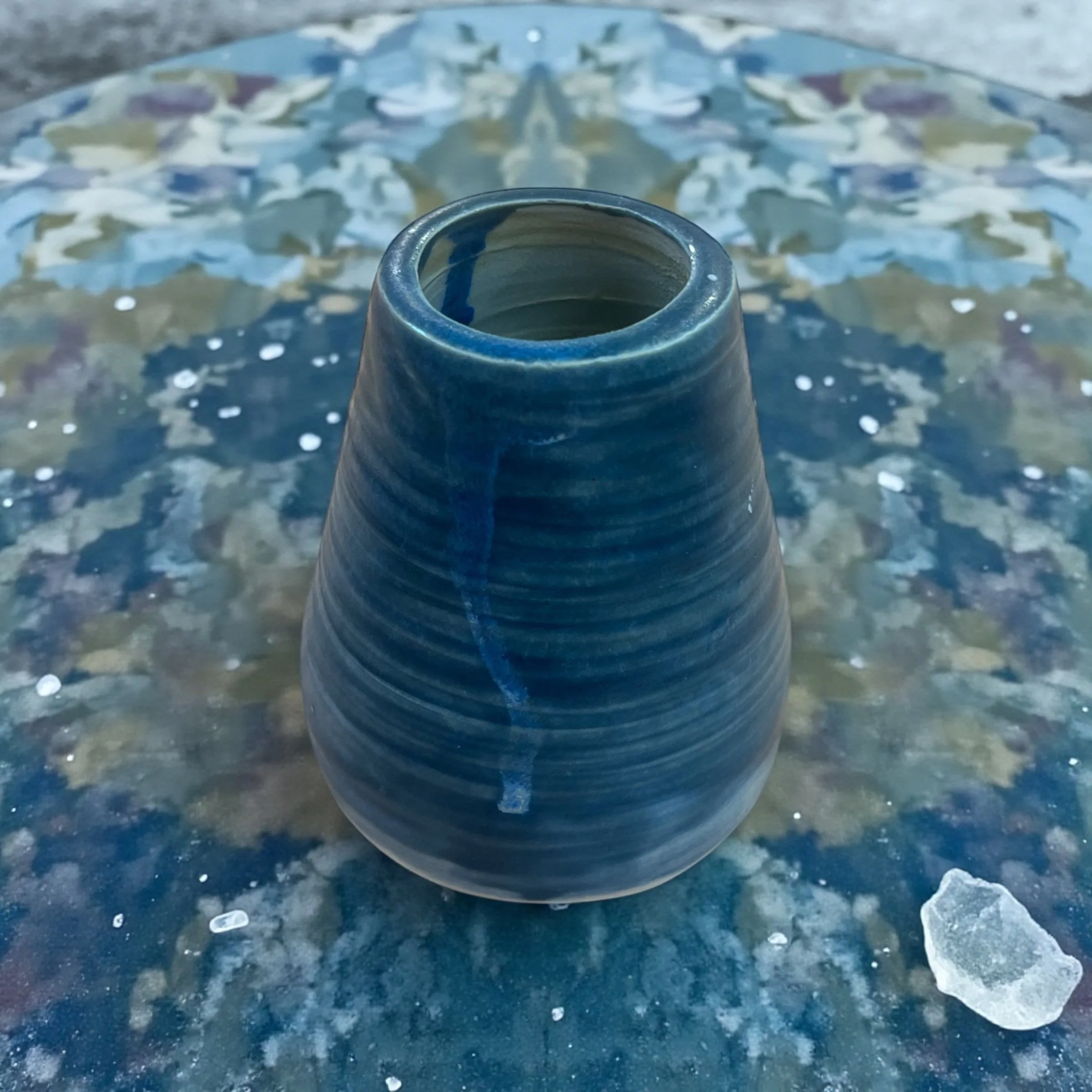 Ocean blue vase