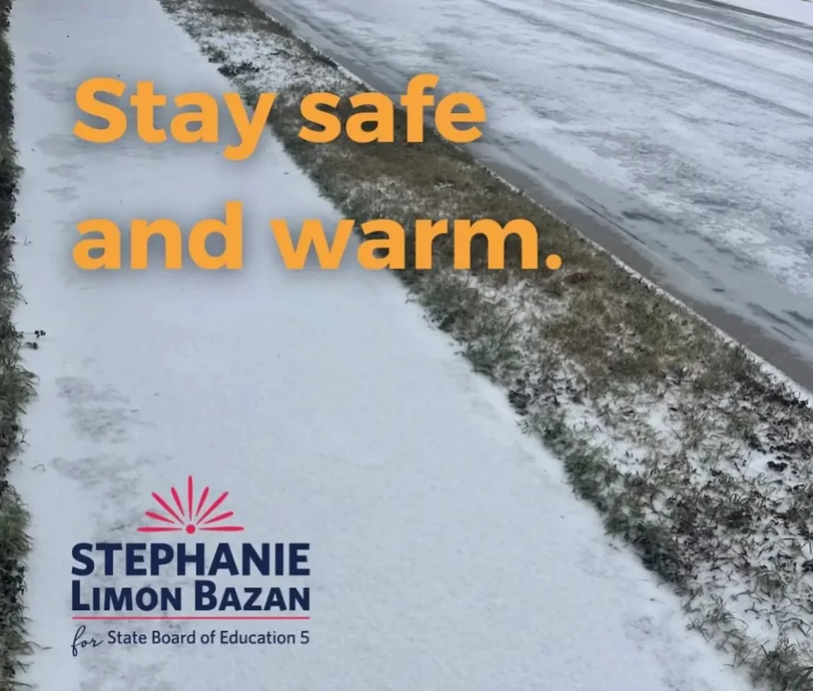 Thank you to all the crews and essential workers who are helping to keep us safe, our utilities running, transporting residents to Warming Centers, and much more. 

Check https://warncentraltexas.org for local alerts. 

The roads continue to be icy. 