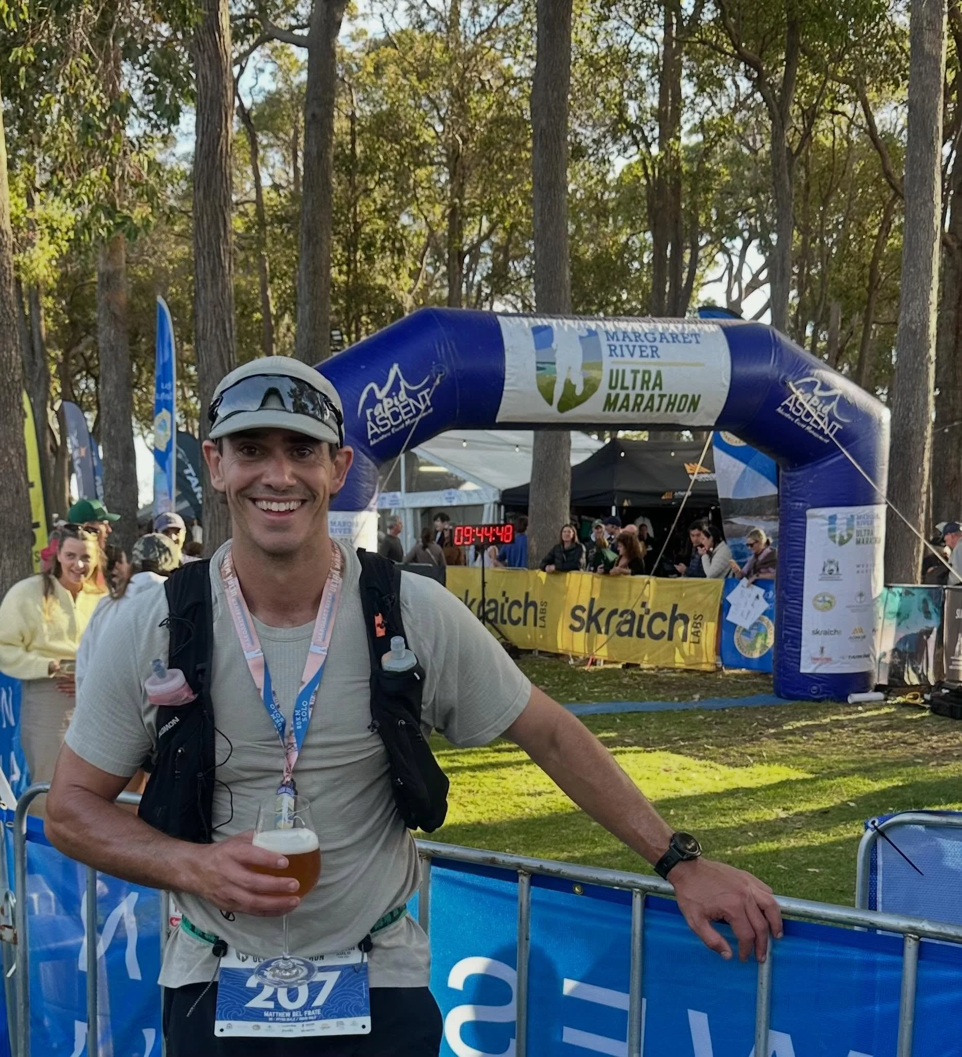 Huge shout out to our physio Matt for completing the 80km Margaret River Ultra Marathon 🏃&zwj;♂️🔥

An incredible achievement that took serious grit, determination and endurance. We&rsquo;re so proud to have you on the team Matt - What a legend 👏🏽