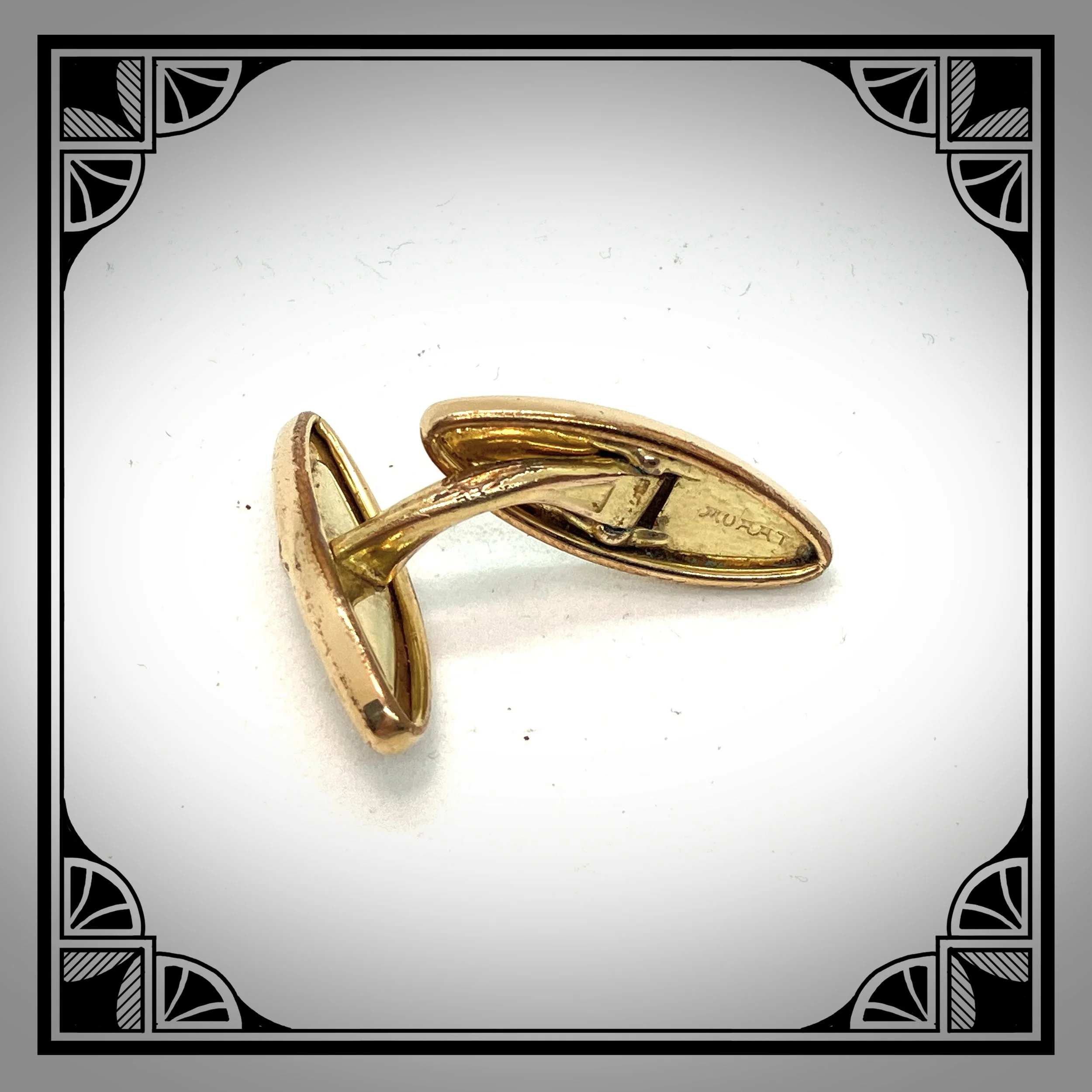 1920s Double sided gold plated cufflinks by Murat 6.jpg