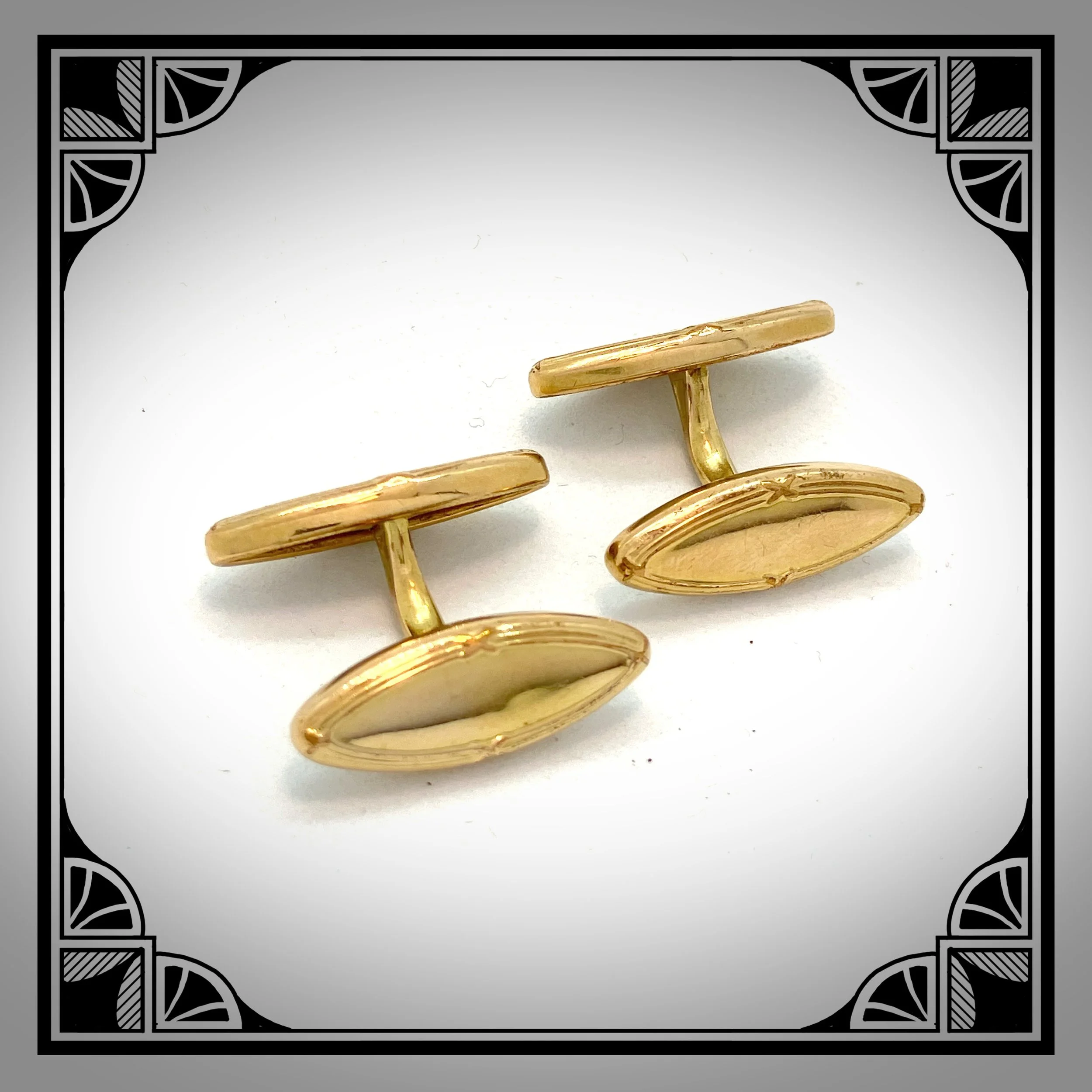 1920s Double sided gold plated cufflinks by Murat.jpg