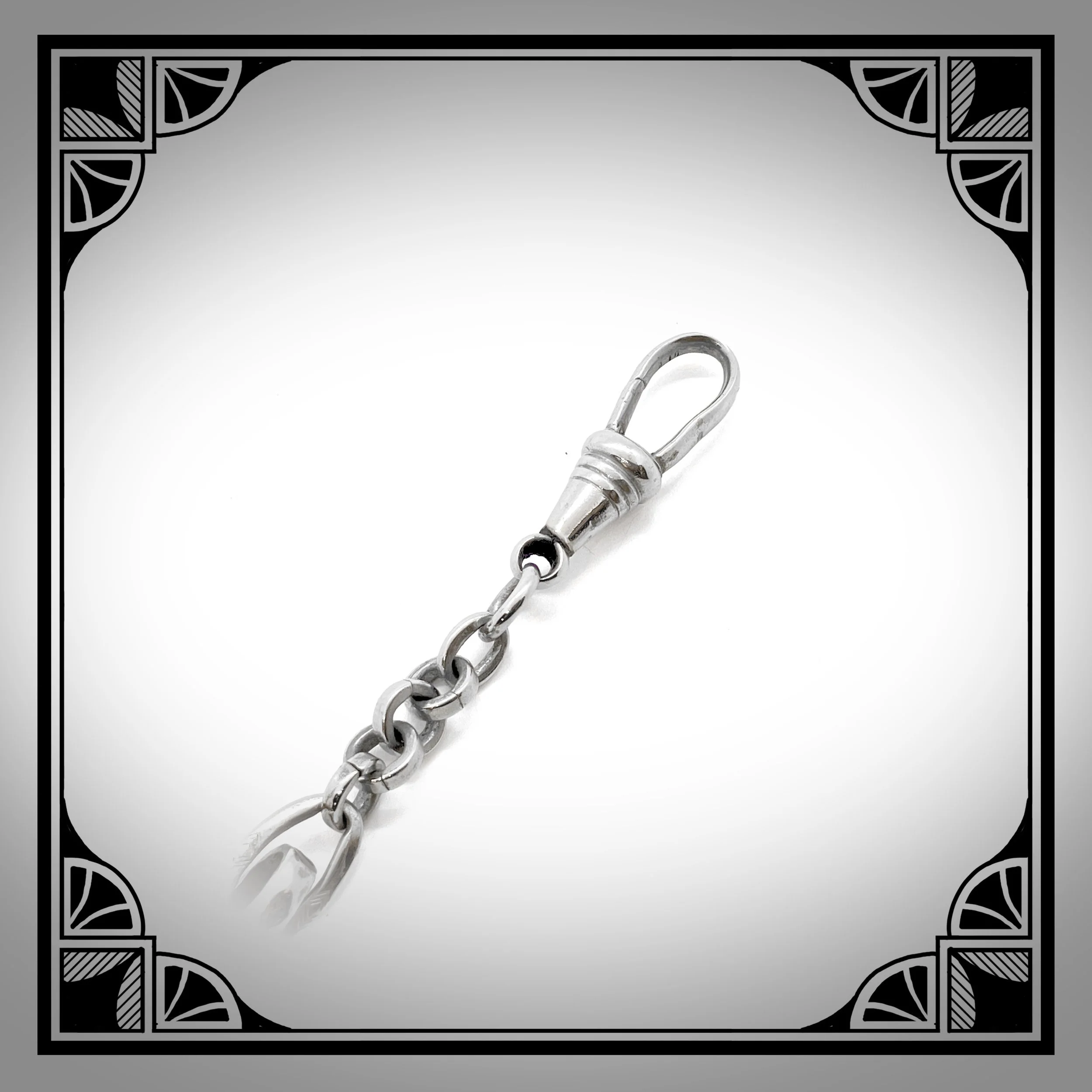 1920s German Nickel silver Interlaced Oval-Link Art-Deco Watch Chain 5.jpg