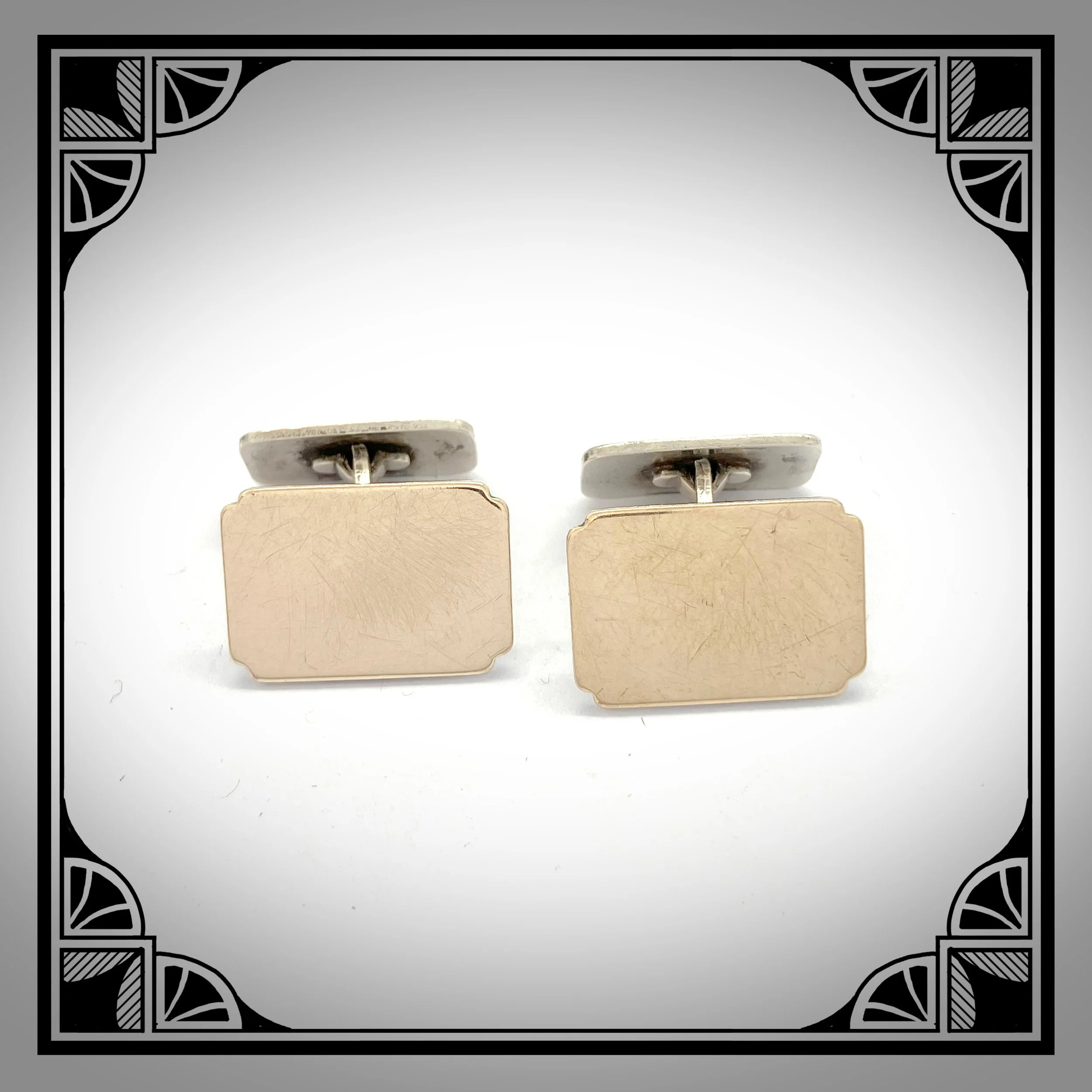 1954 Swedish Silver-Gilt Cufflinks by G. Dahlgren & Co