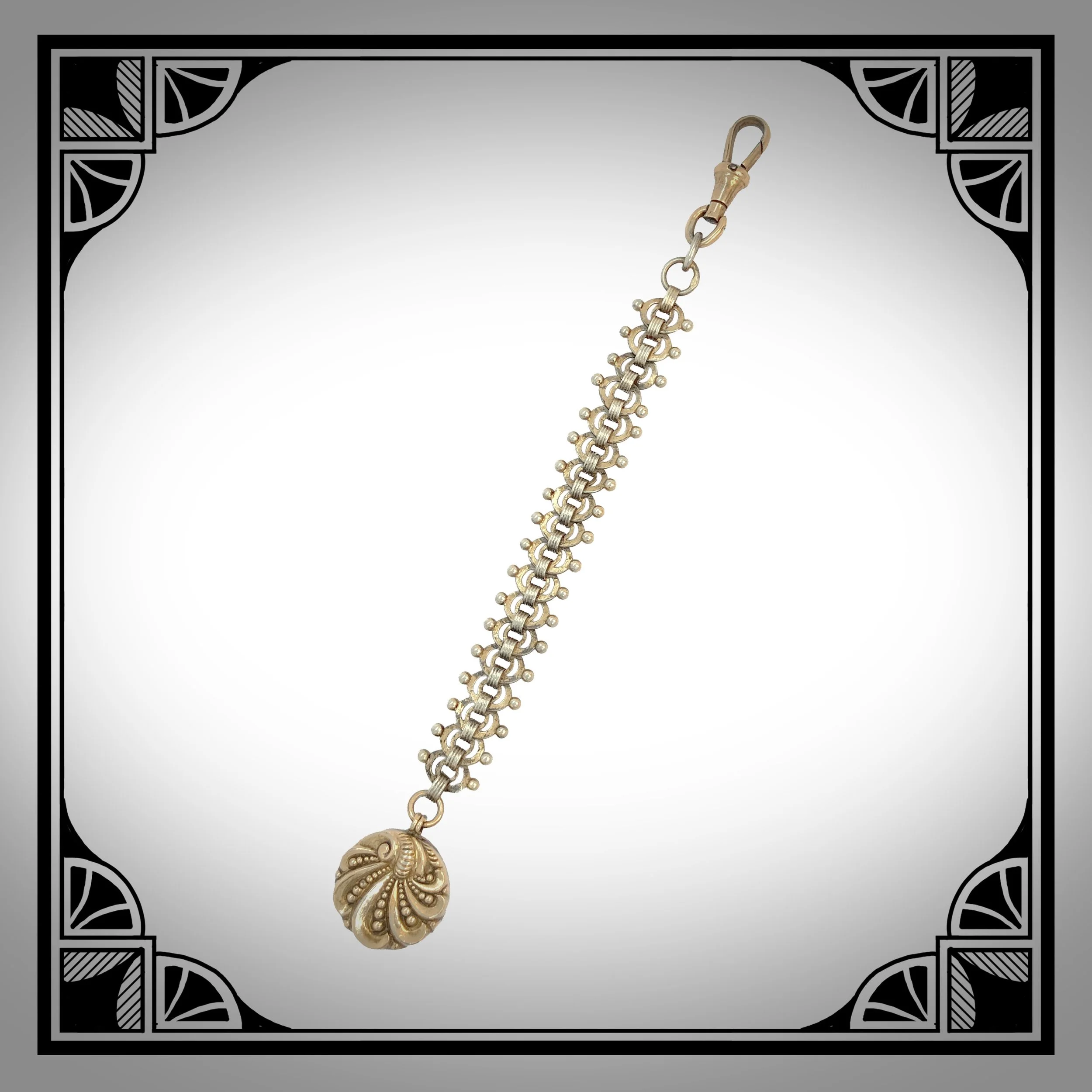 1880s Gilt-Silver Lady’s Chatelaine Fob with Rocaille Pendant