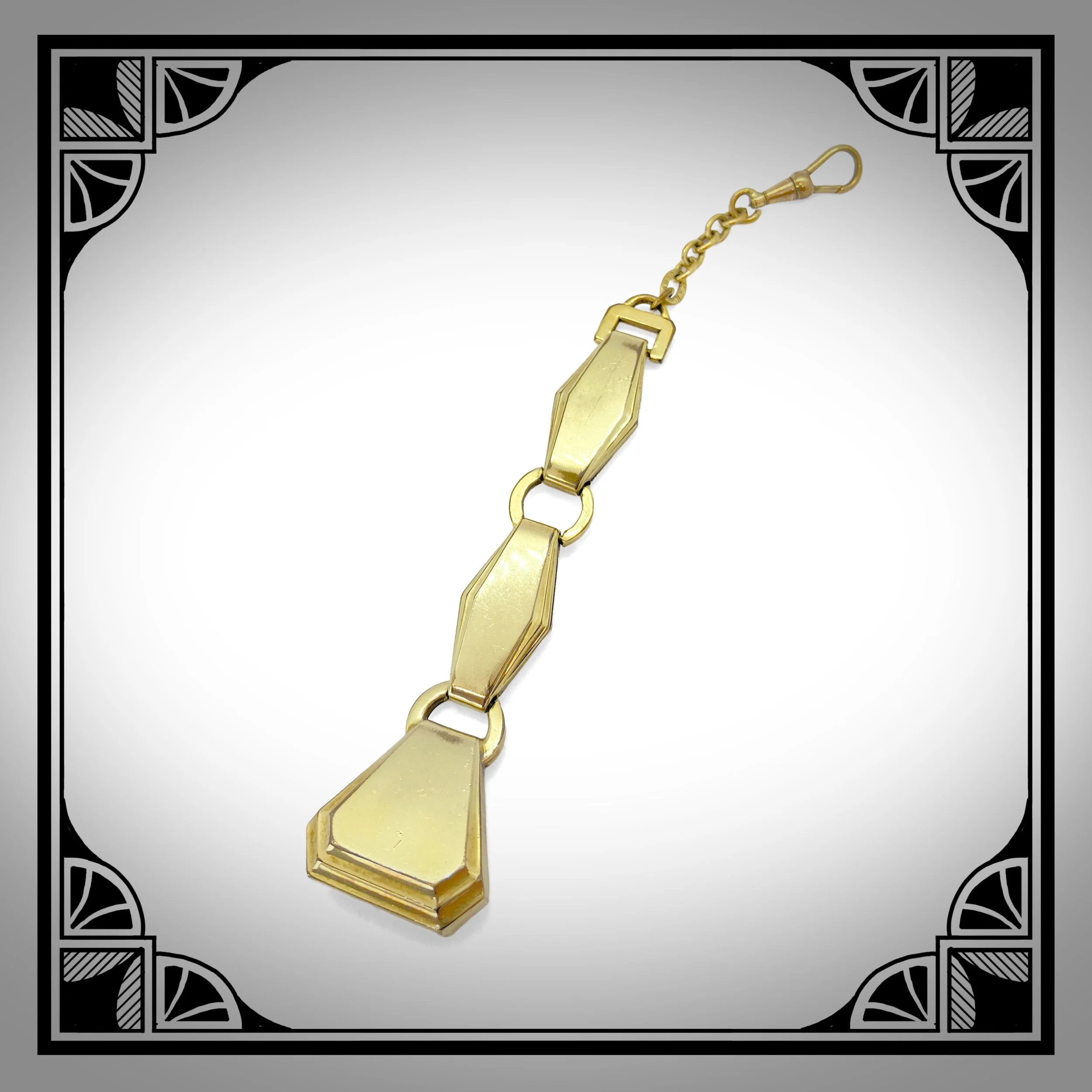 1930s German Gold plated Art-Deco Chatelaine fob by Kuttroff Gebrüder - Pforzheim