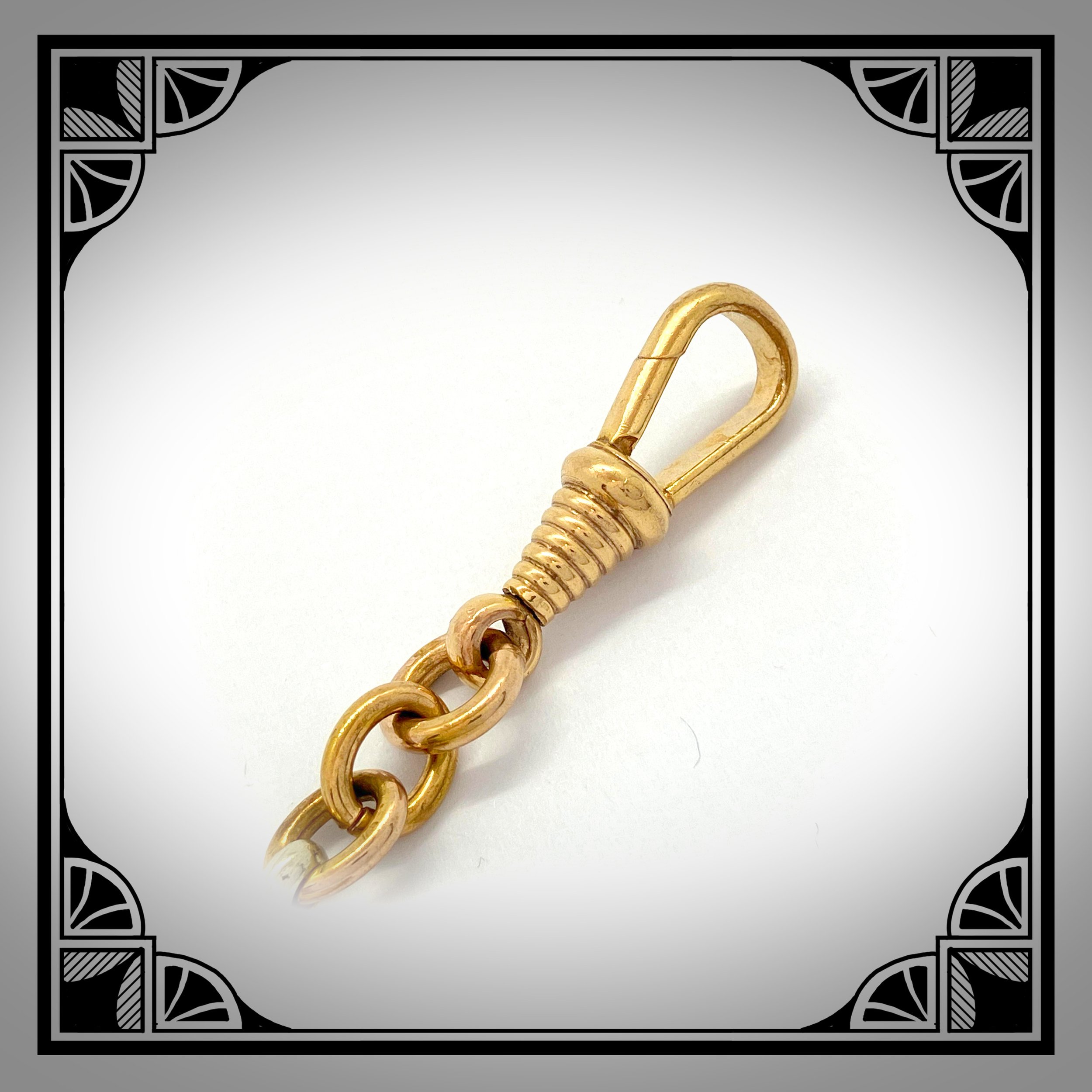 1920s Gold-Plated mesh chain Equestrian Chatelaine fob 5.jpg