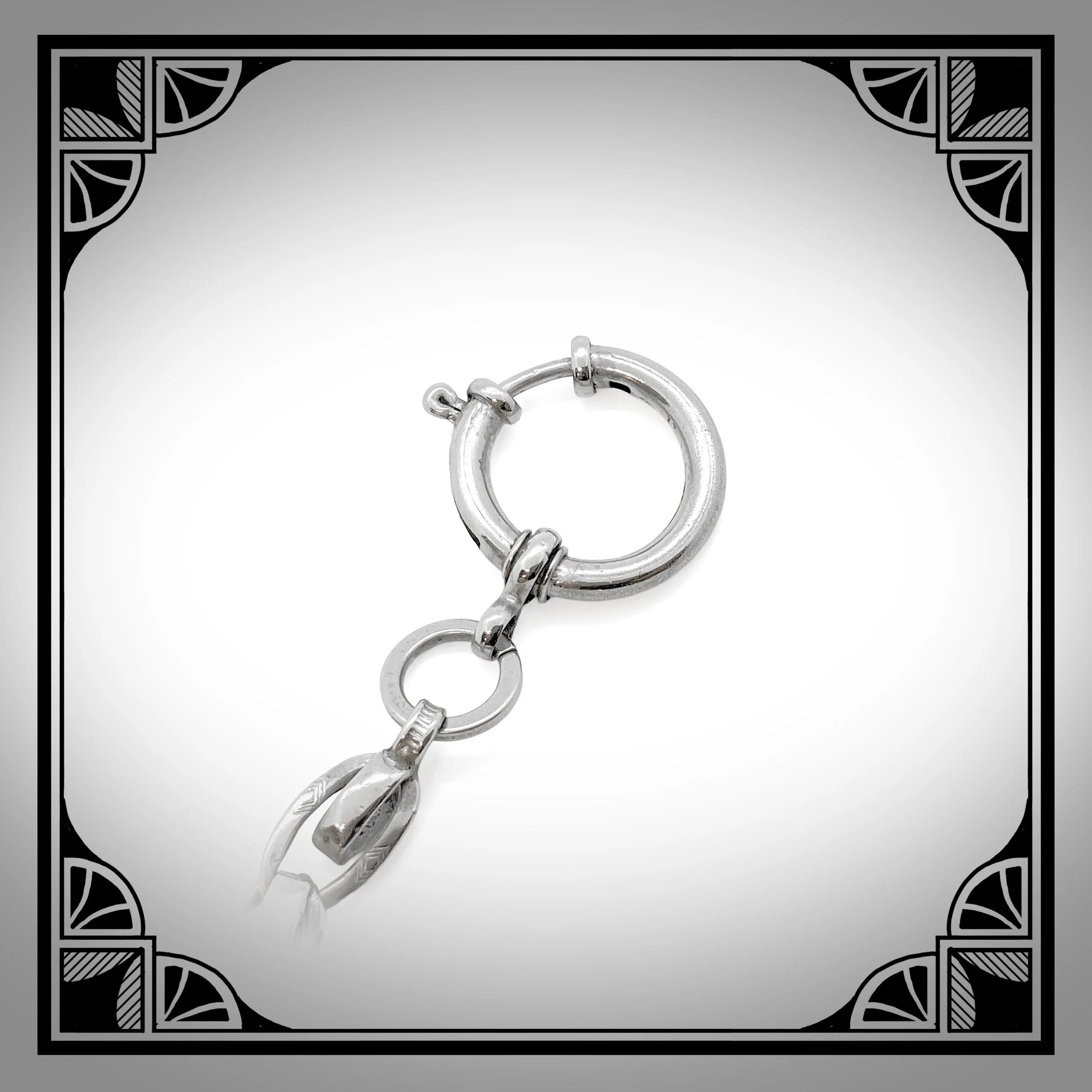 1920s German Nickel silver Interlaced Oval-Link Art-Deco Watch Chain 4.jpg