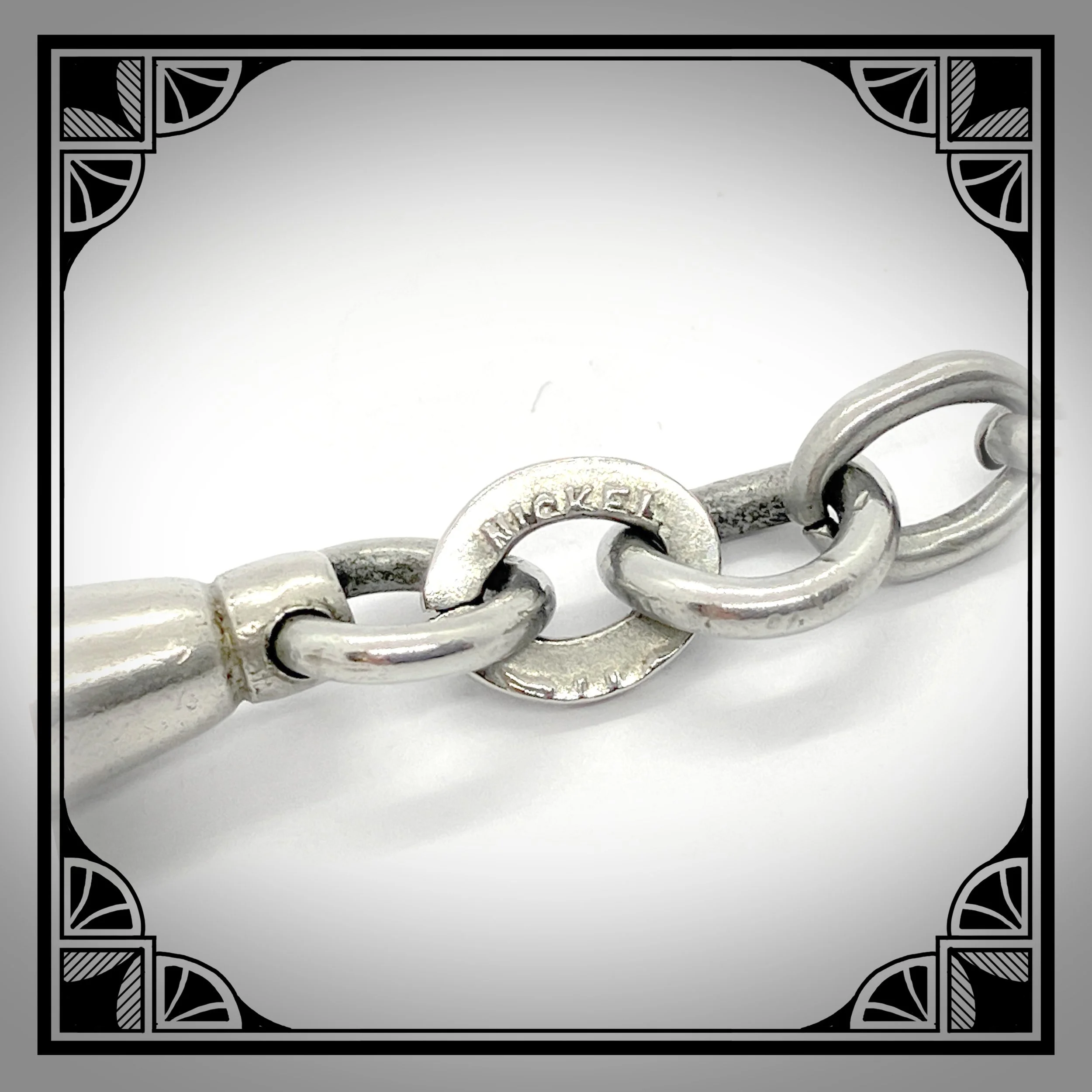 1920s Nickel Vest Chain with Scrollwork fancy Links 3.jpg