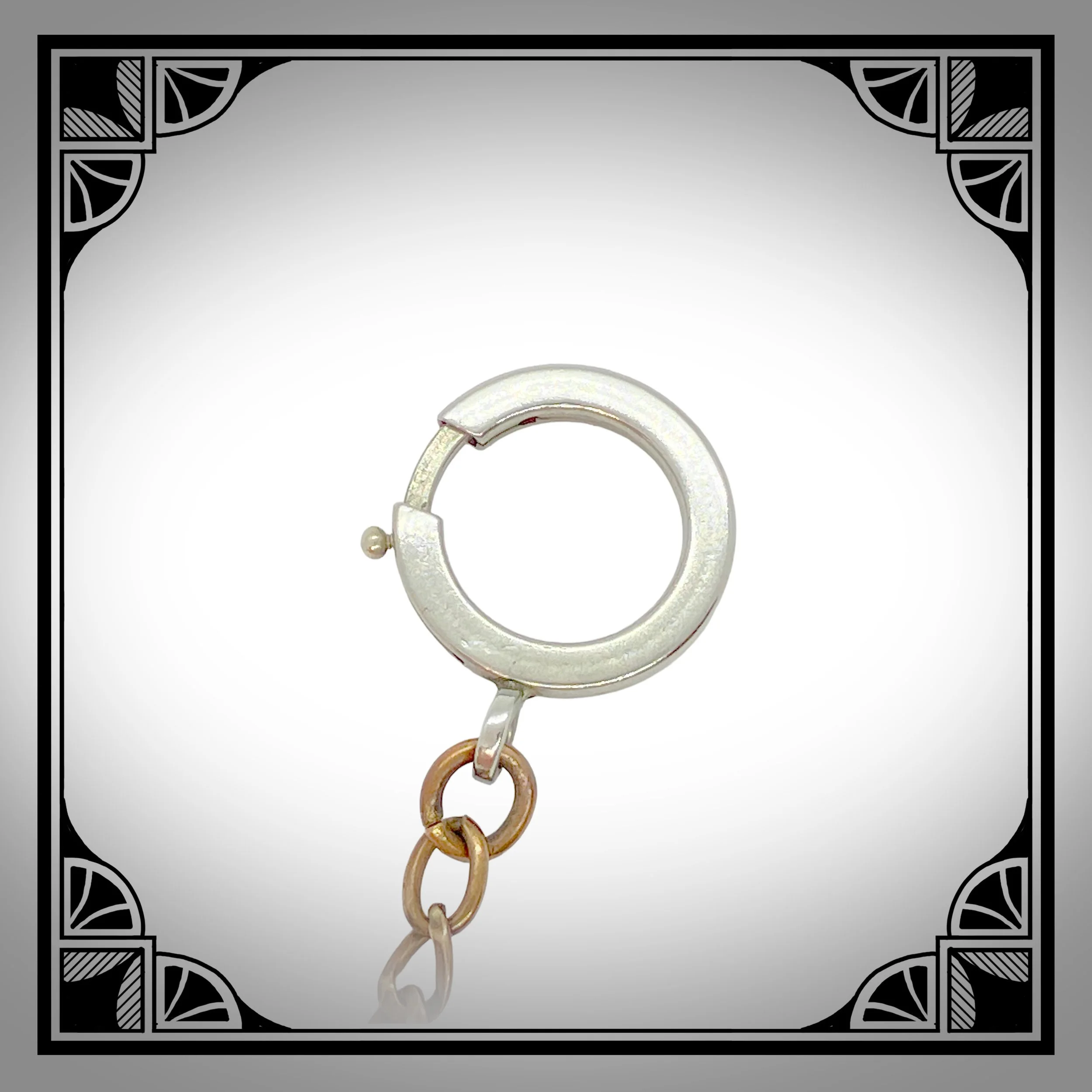 c1900 Niello silver watch chain with gold-plated curb links 4.jpg