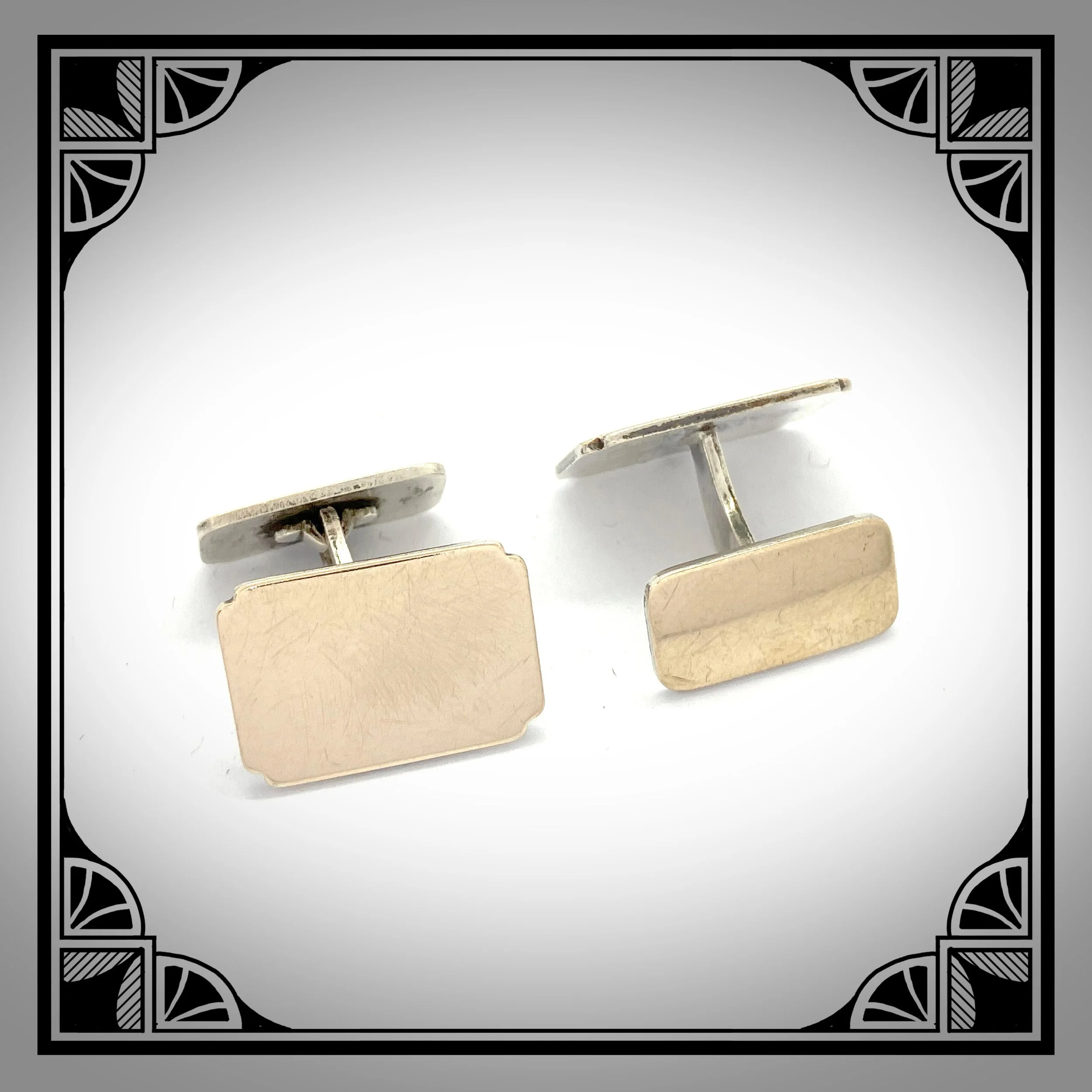 1954 Swedish Silver-Gilt Cufflinks by G. Dahlgren & Co 2.jpg