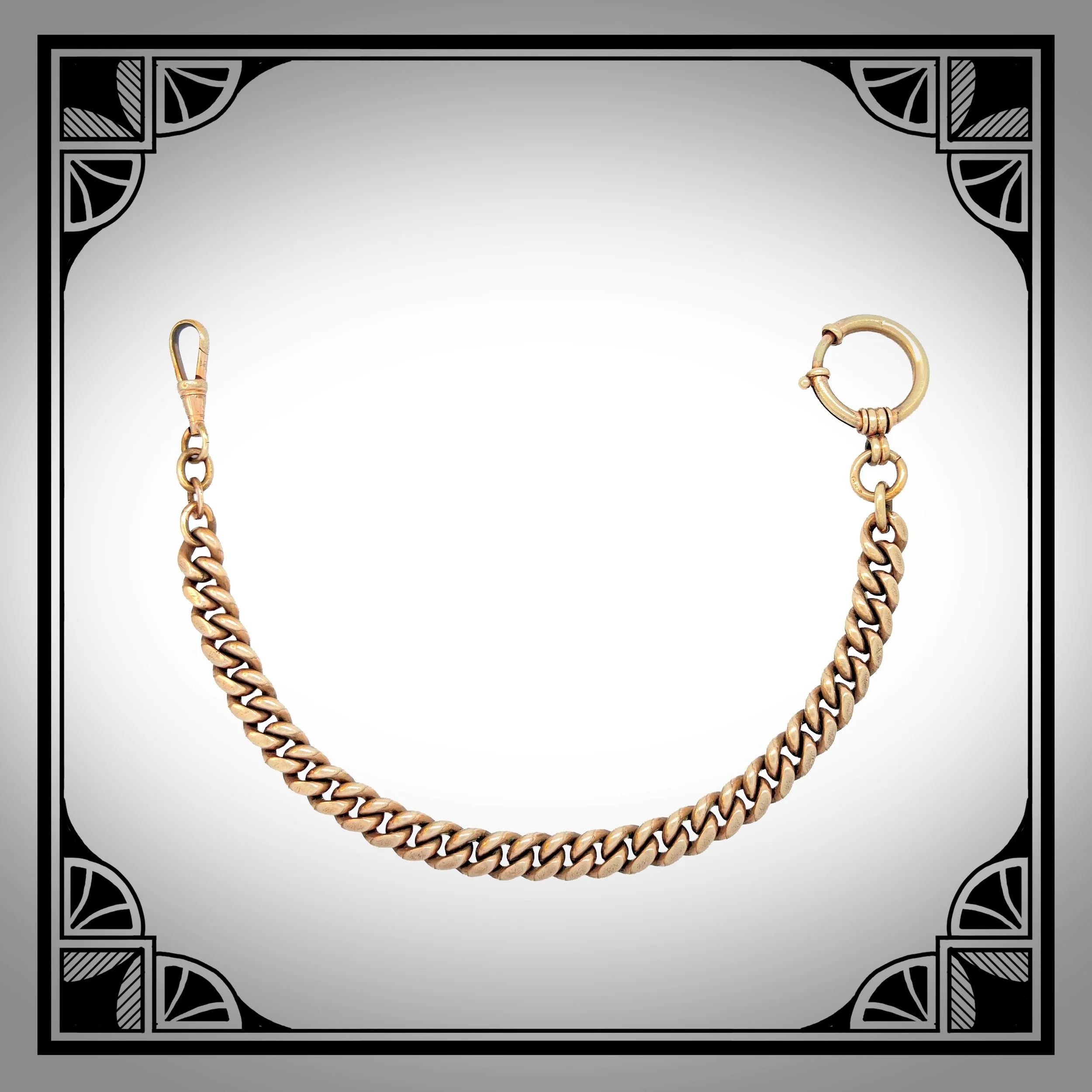 1900s German Heavy Gold-Plated curb chain made by Rodi & Wienenberger.jpg