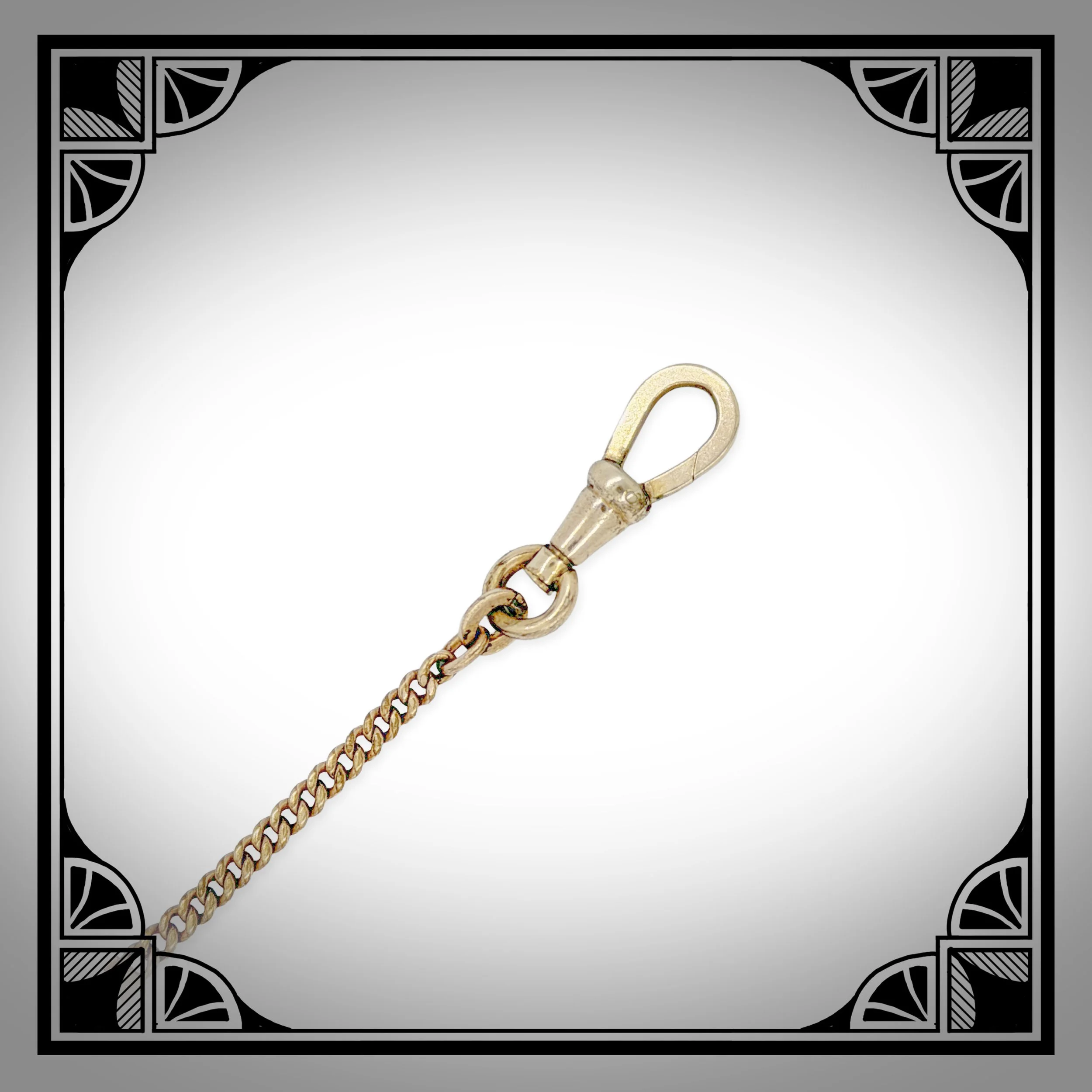 1910s Gold-Plated Double Watch Chain with Equestrian Pendant Drop 6.jpg