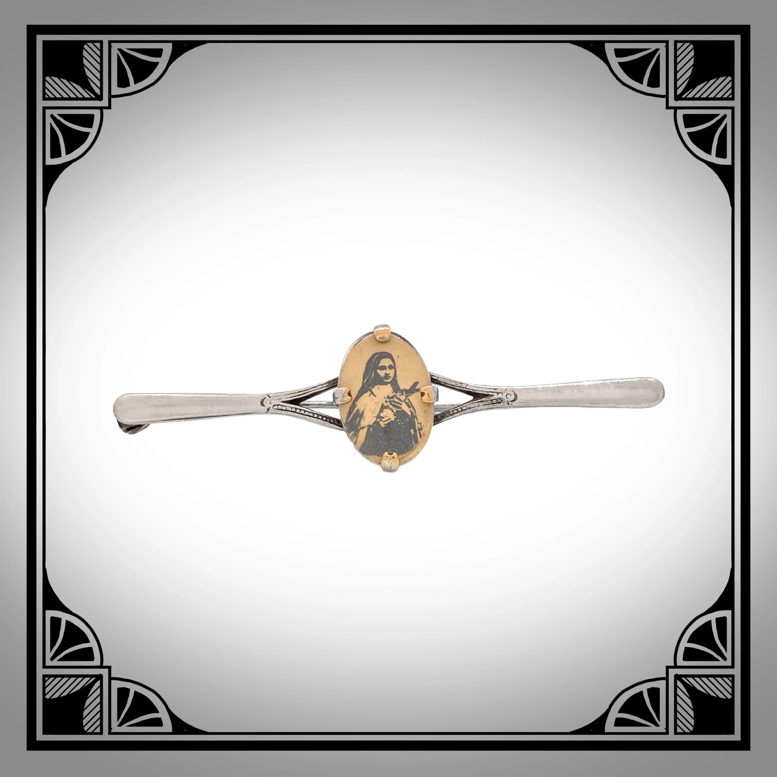 1920s Silver-Plated Bar Brooch with Saint Thérèse Portrait under Glass.jpg