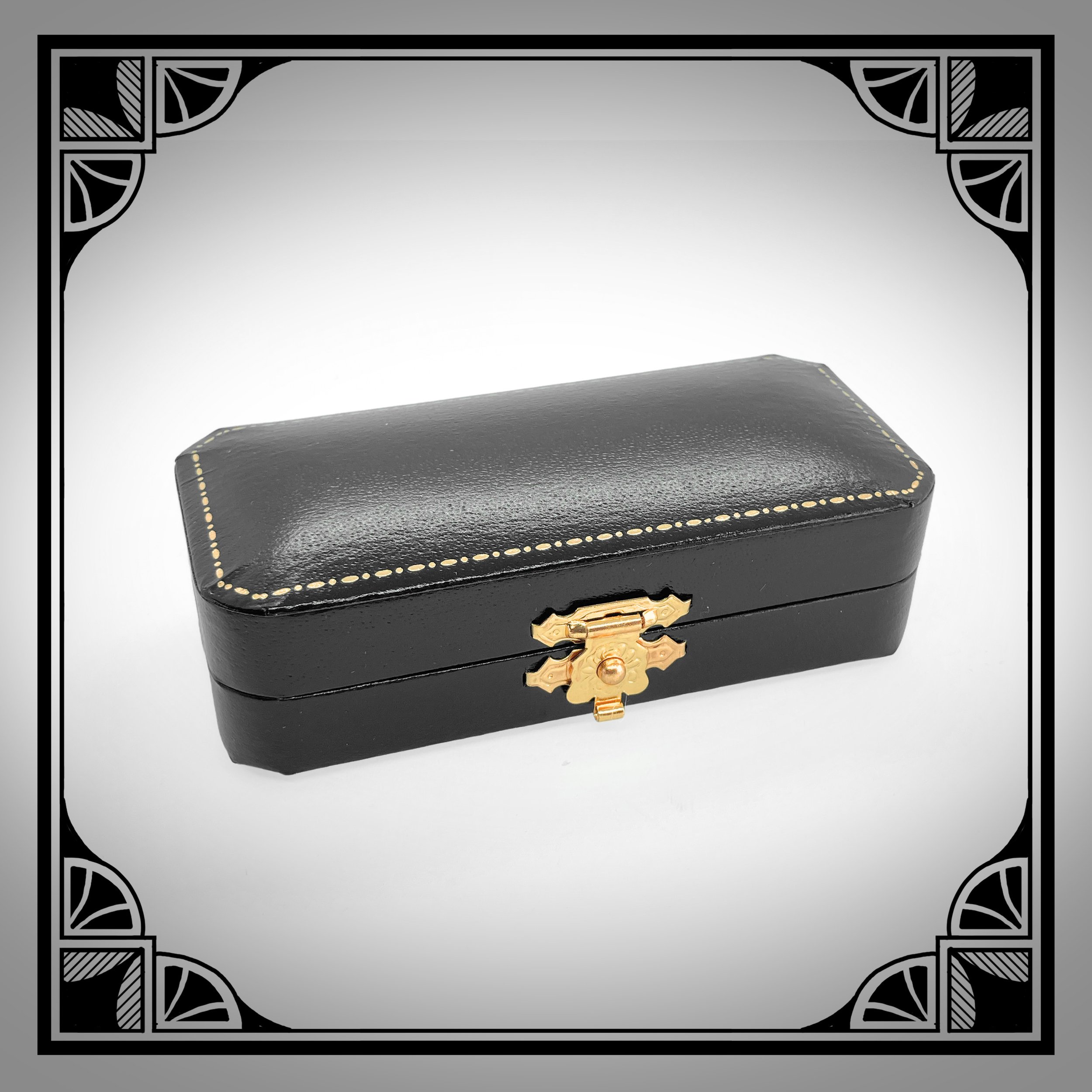 Antique Style Leatherette Jewellery Box for Cufflinks