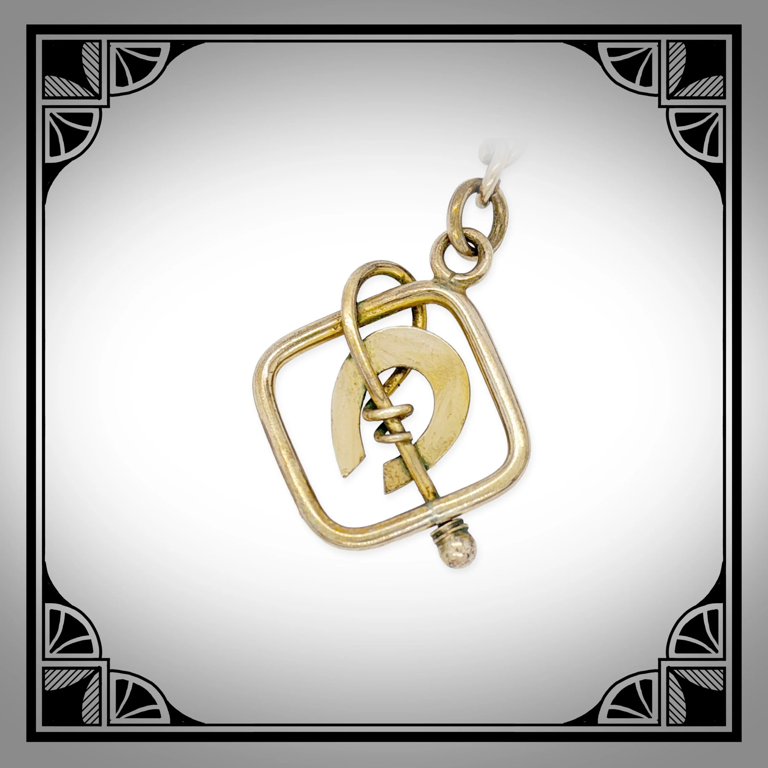 1910s Gold-Plated Double Watch Chain with Equestrian Pendant Drop 7.jpg