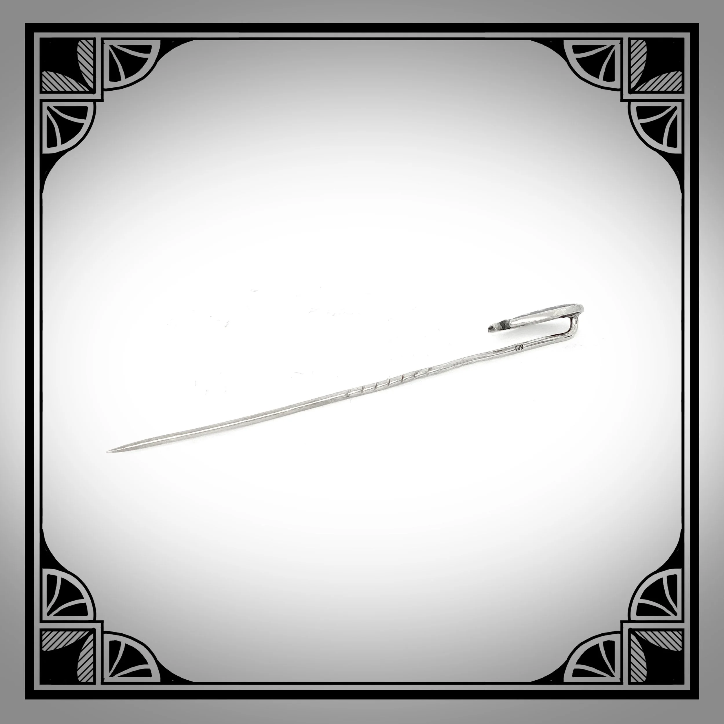 1900s Niello silver Horseshoe Stick Pin 3.jpg