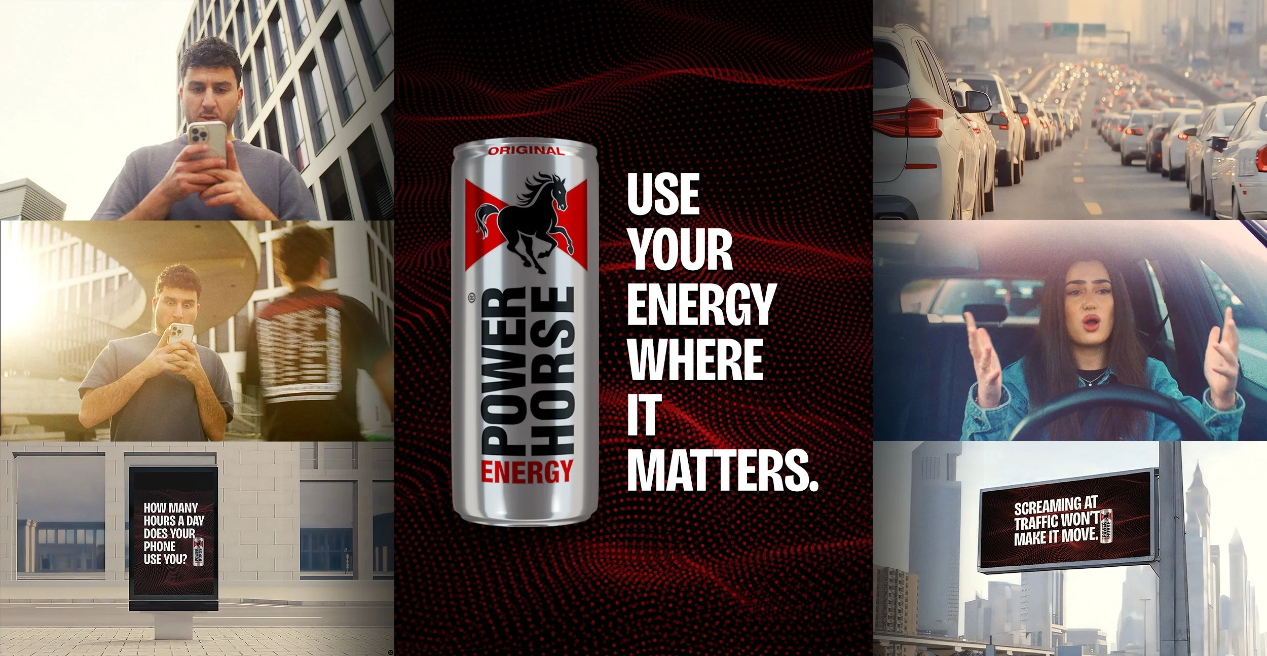 "Use your energy where it matters", the latest campaign from Power Horse, by FRASER